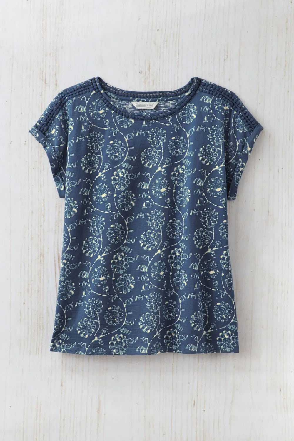 Batik Open-Trim Top