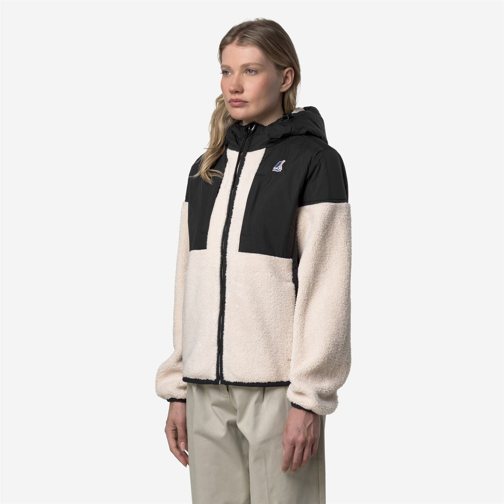 SAMSON 4.0 ORSETTO - Fleece - Hoodie Full Zip - Unisex - BLACK PURE-ECRU
