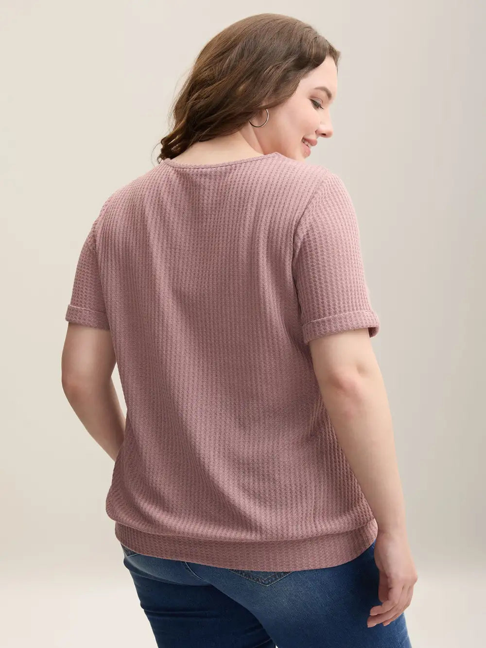 2-In-1 Wrap Textured Solid T-Shirt