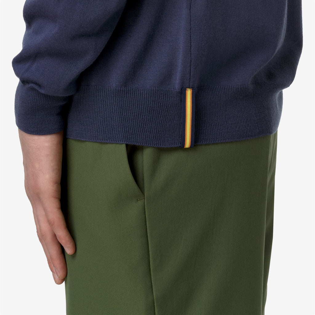 REY WOOL MERINO BLEND - KNITWEAR - Pull Over - Man - BLUE INDIGO