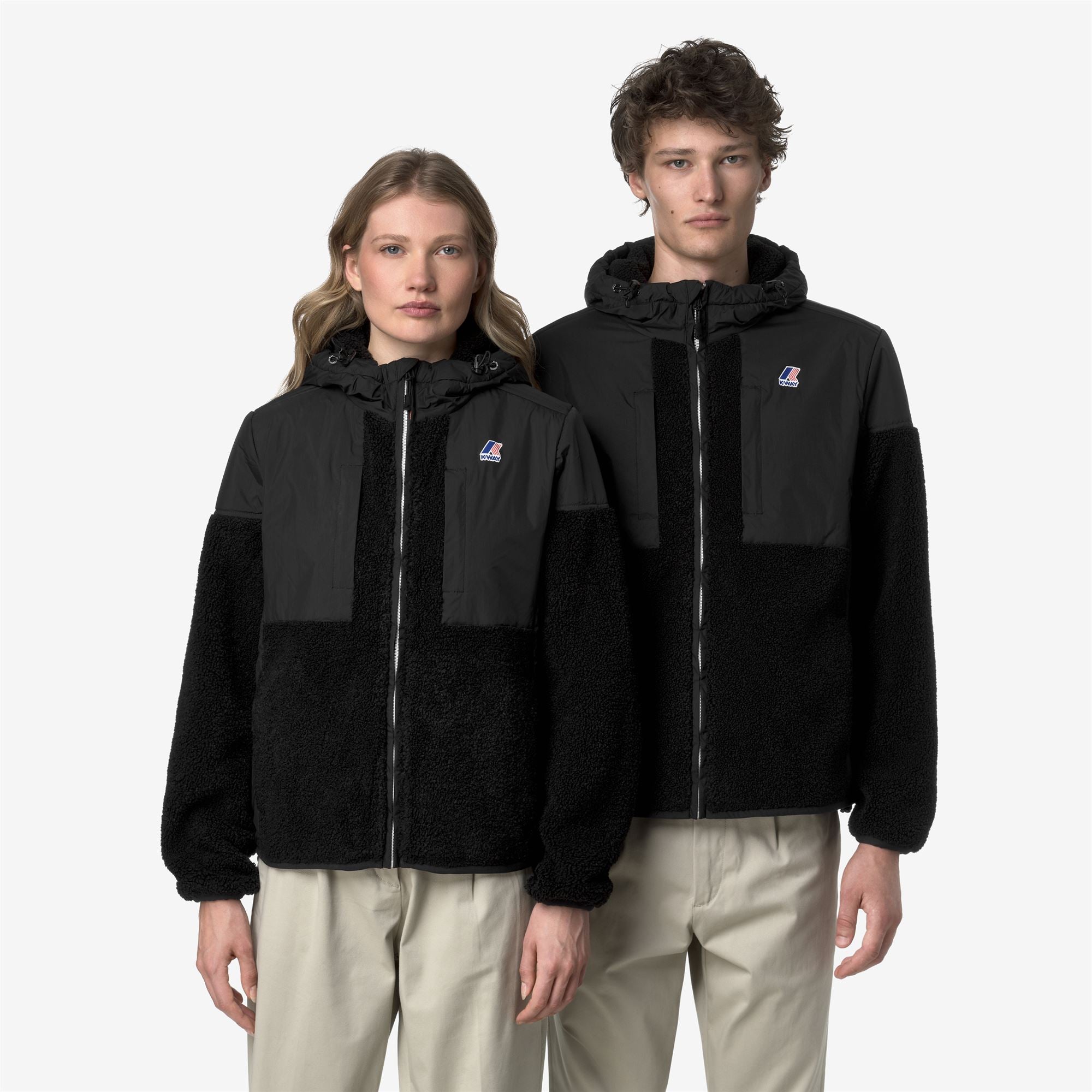 SAMSON 4.0 ORSETTO - Fleece - Hoodie Full Zip - Unisex - BLACK PURE