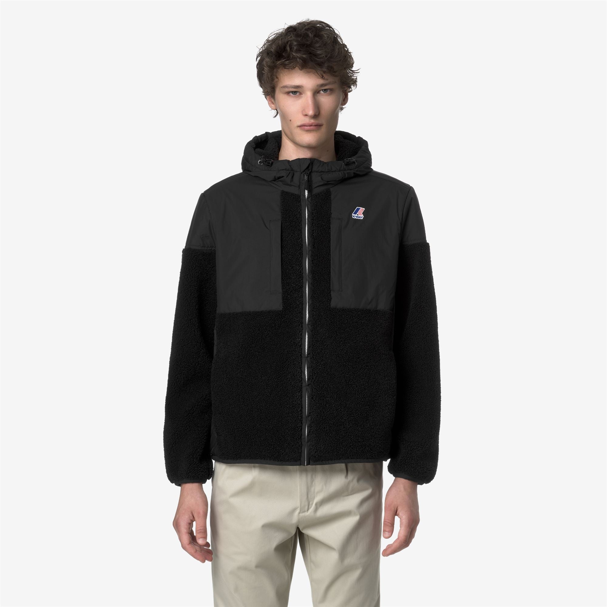 SAMSON 4.0 ORSETTO - Fleece - Hoodie Full Zip - Unisex - BLACK PURE