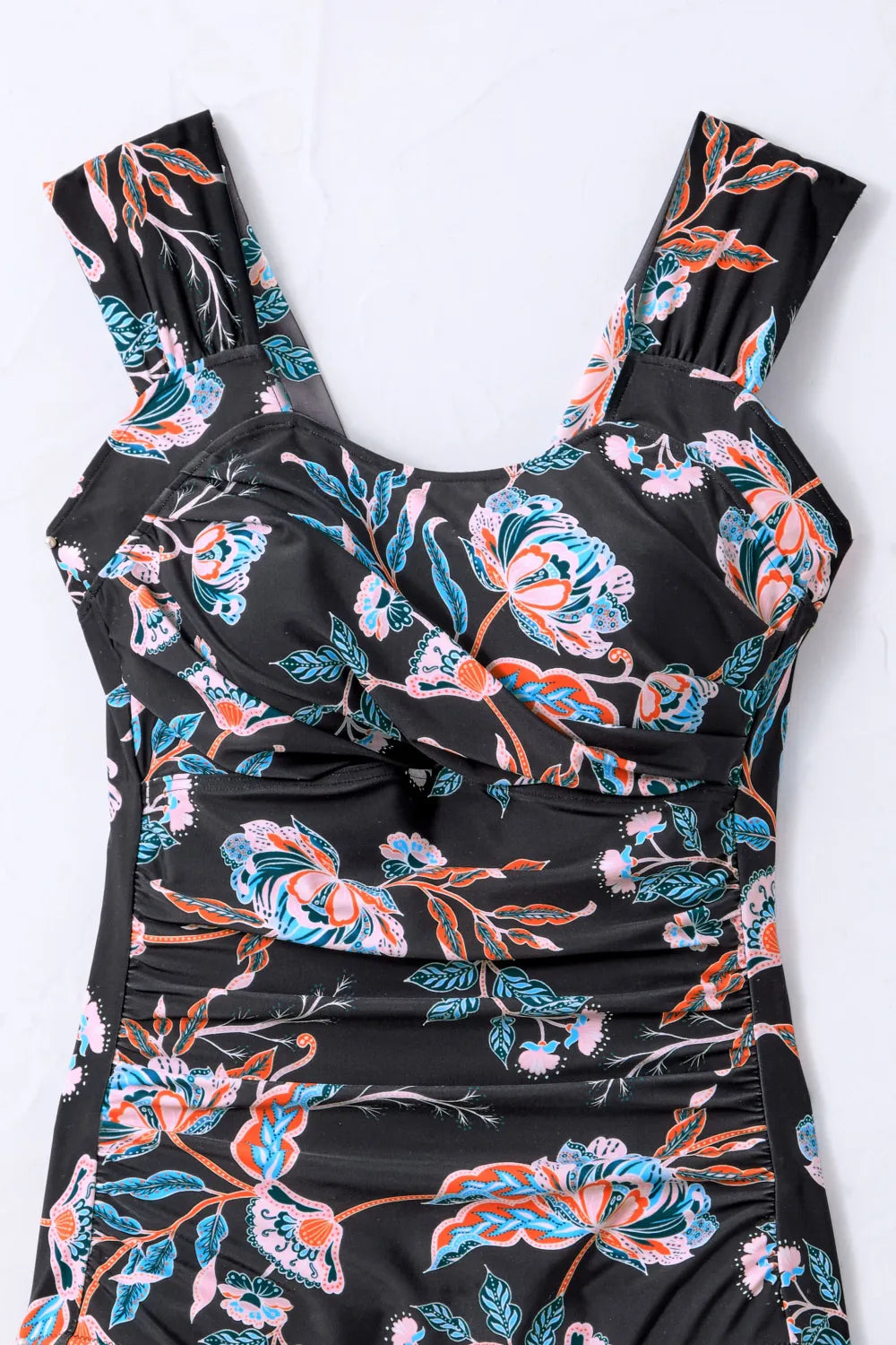 Batik Floral ShapeMeTM Ruched Bathing Suit