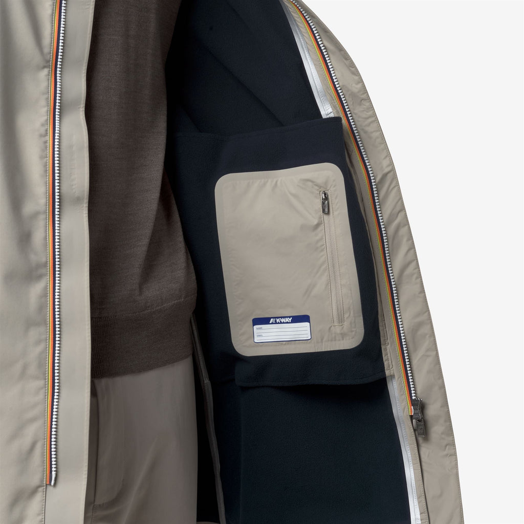 THOMAS BONDED - Jackets - Long - Man - BEIGE CASHMERE-BLUE DEPTH