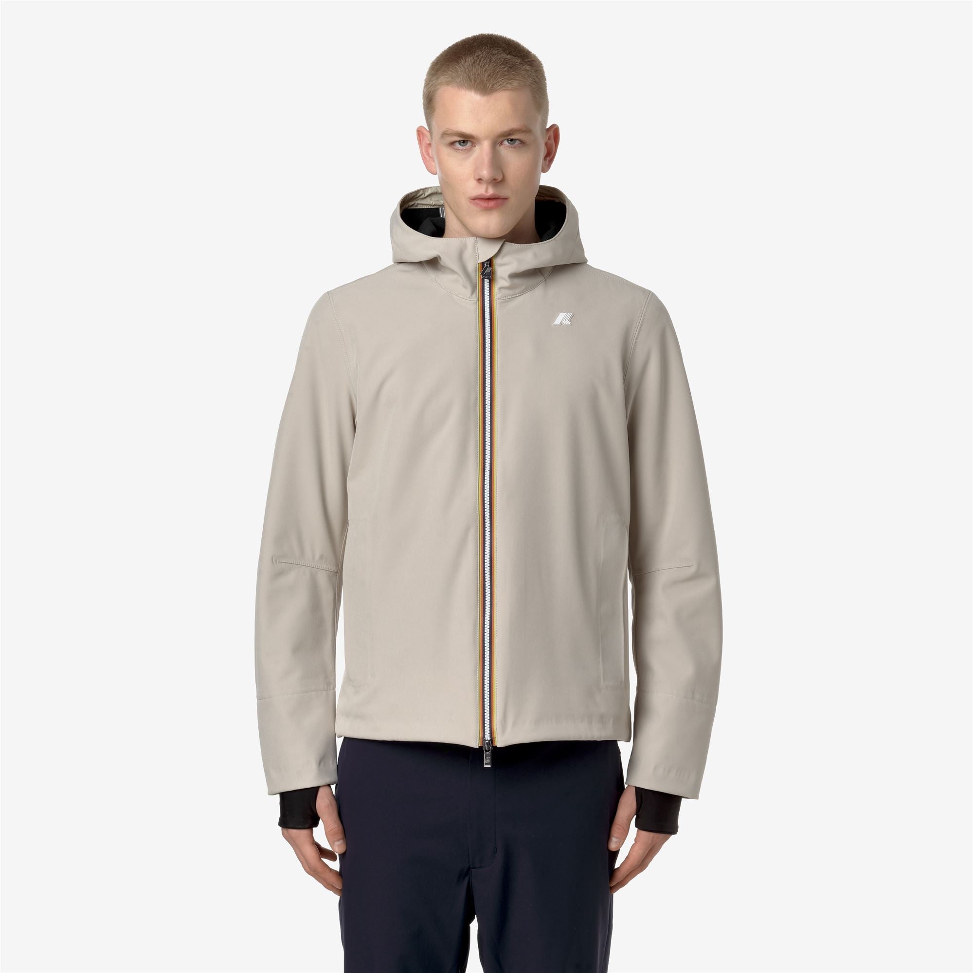 JACKO BONDED - Jackets - Short - Man - BEIGE G-BLUE D