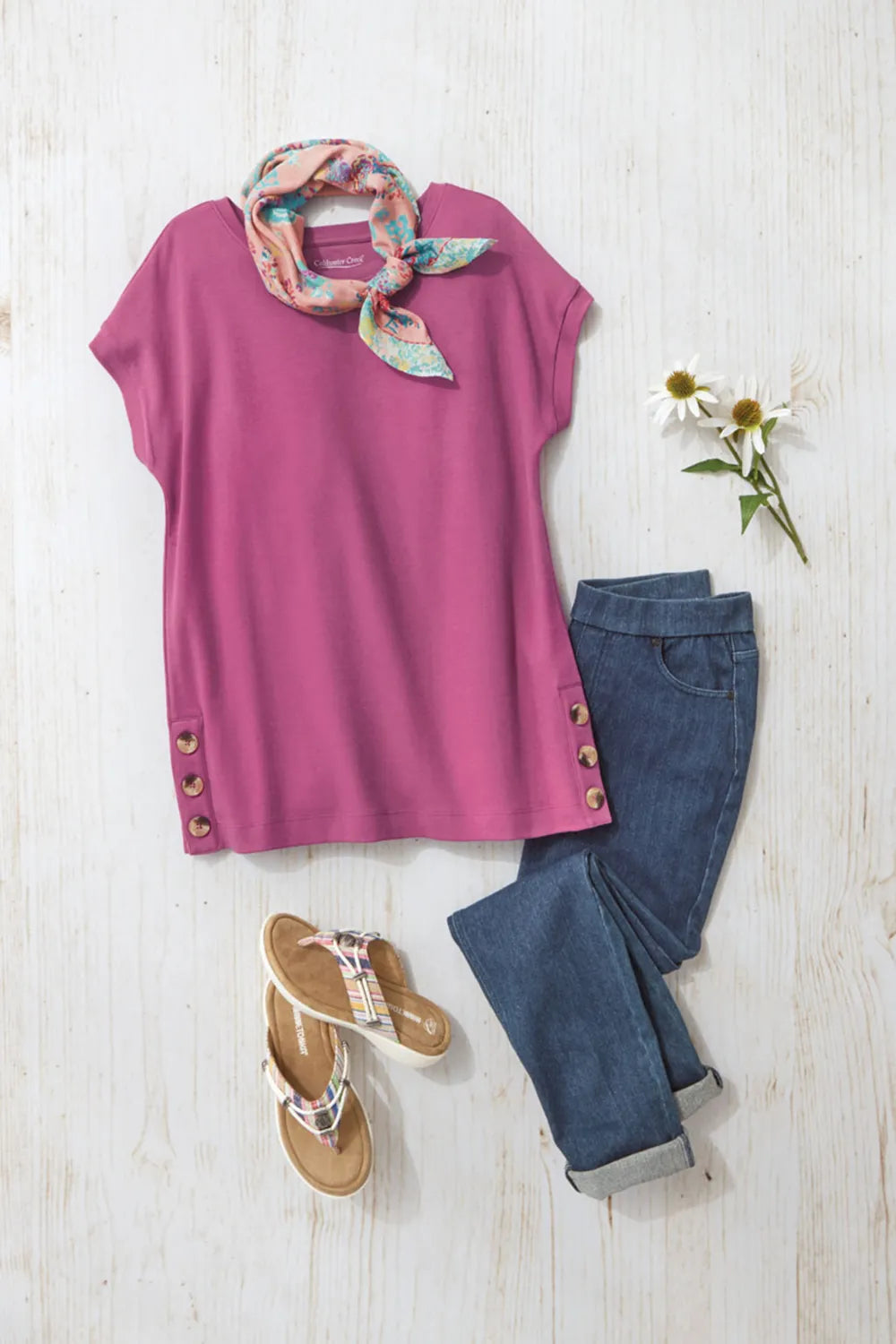 #BestCottonTM Side-Button Tunic