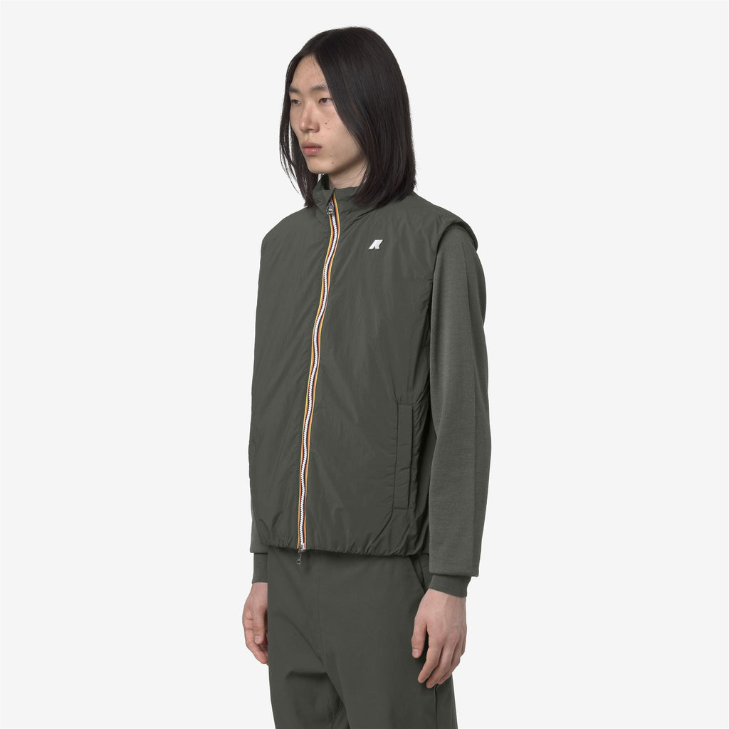 VALEN PLAIN WARM - Jackets - Vest - Man - GREEN BLACKISH