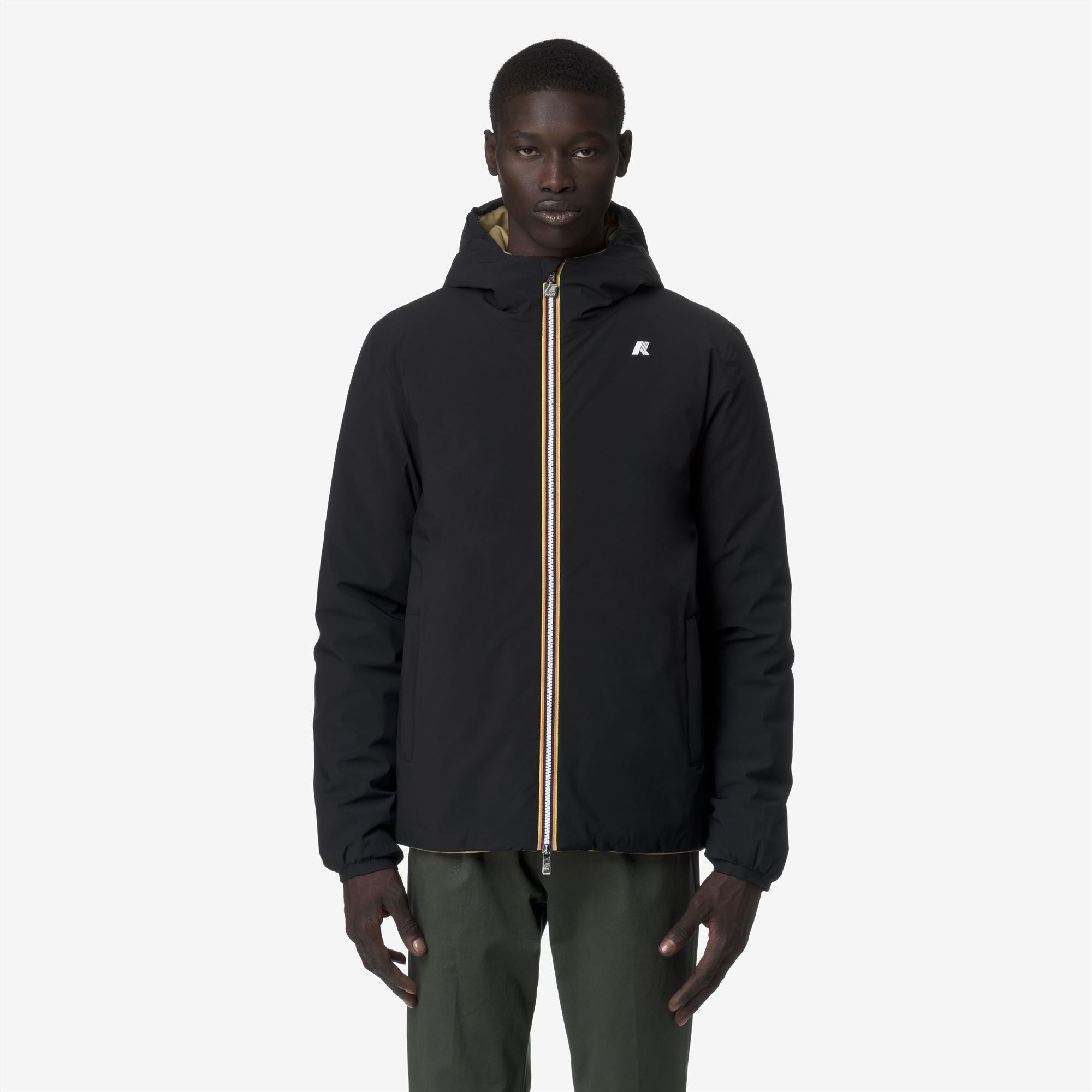 JACK ST WARM REVERSIBLE - Jackets - Short - Man - BLACK PURE-BEIGE SEED