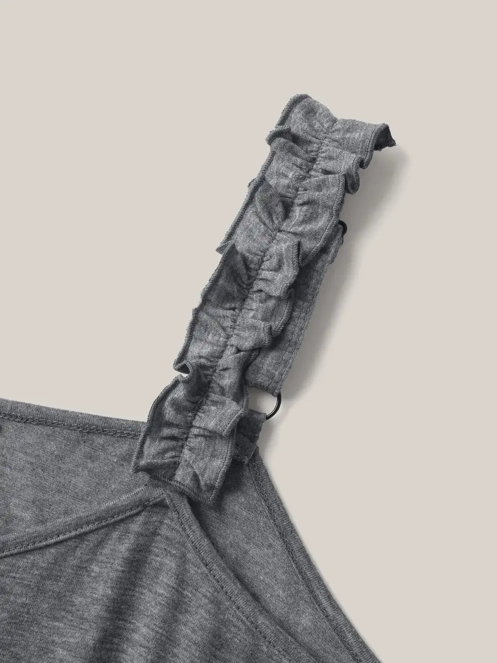 Supersoft Heathered Ruched Straps Midi Dress