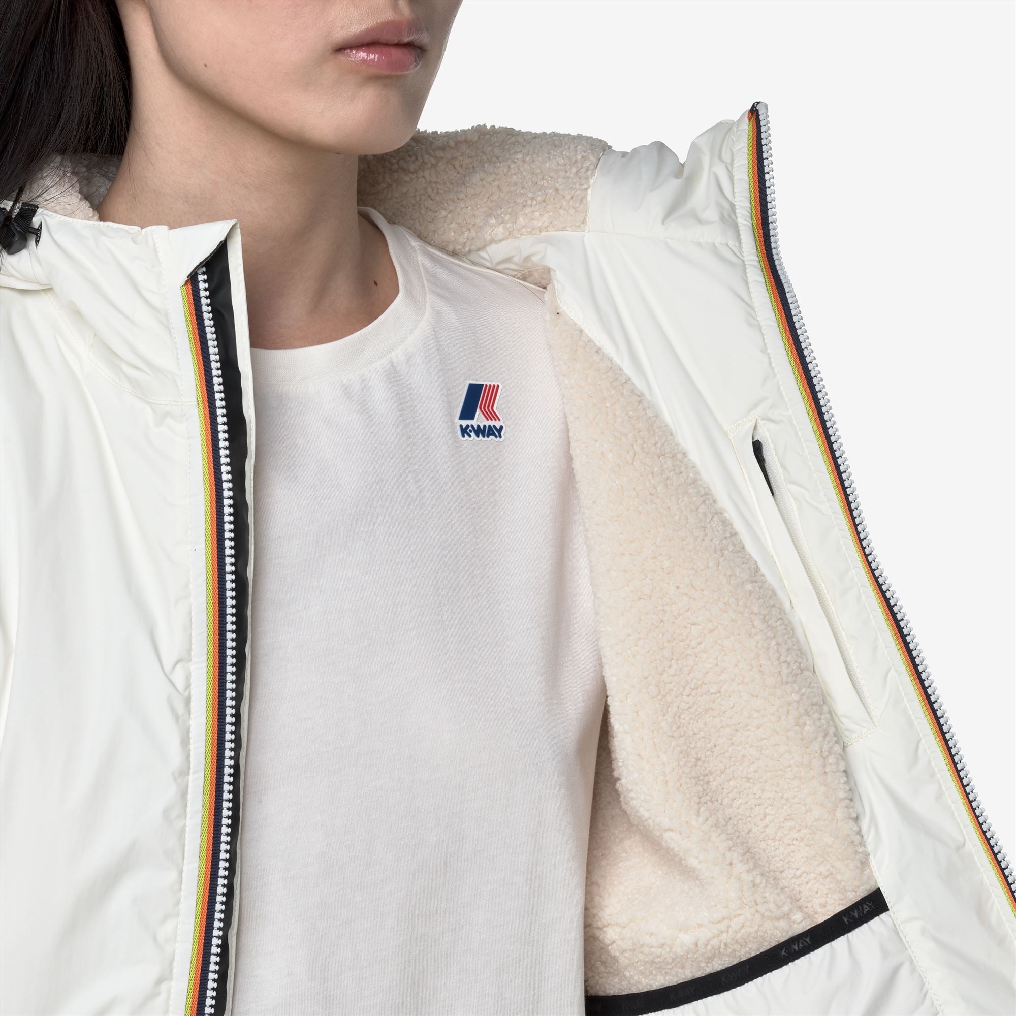 LE VRAI 4.0 ALBINE ORSETTO - Jackets - Short - Woman - WHITE GARDENIA