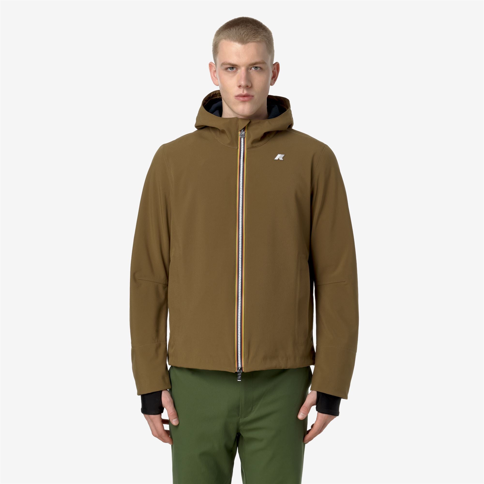 JACKO BONDED - Jackets - Short - Man - BROWN CORDA-BLUE DEPTH