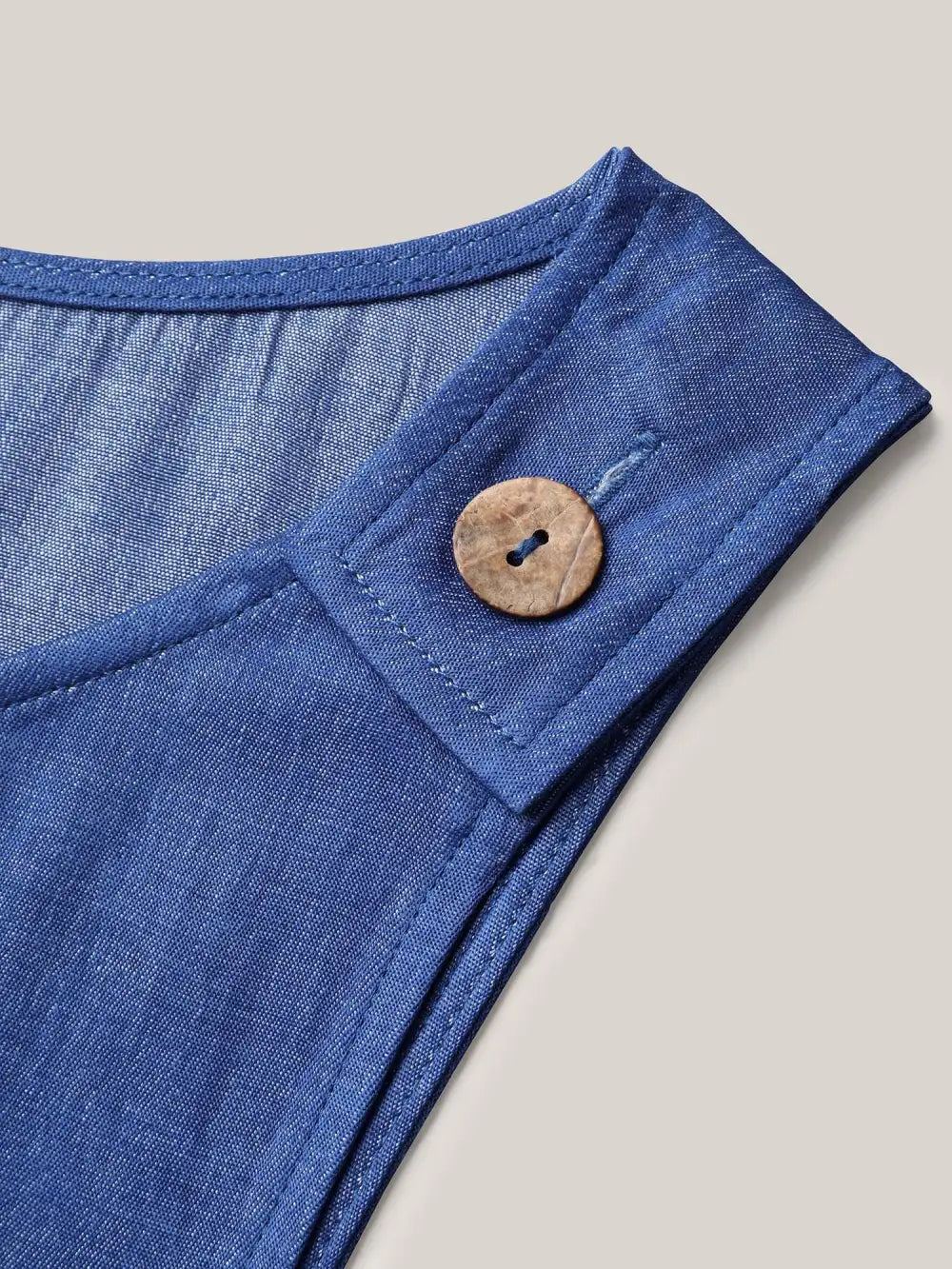 Adjustable Straps Fake-Denim Jumpsuit