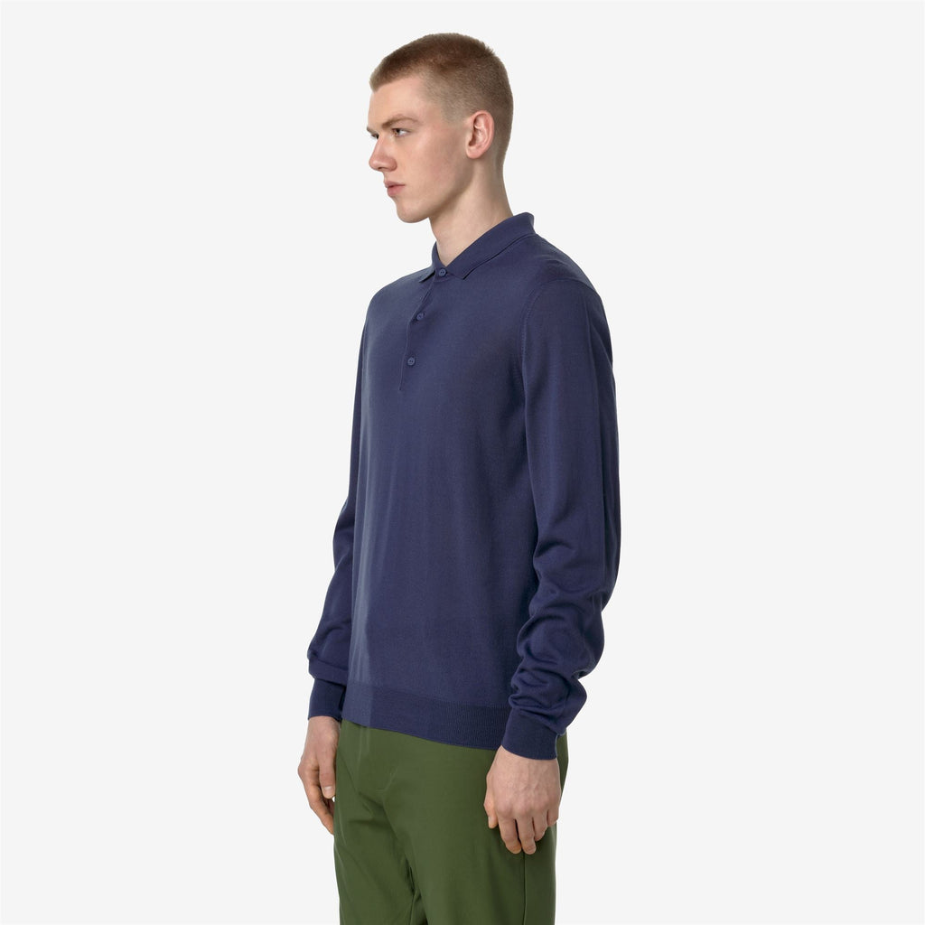 REY WOOL MERINO BLEND - KNITWEAR - Pull Over - Man - BLUE INDIGO