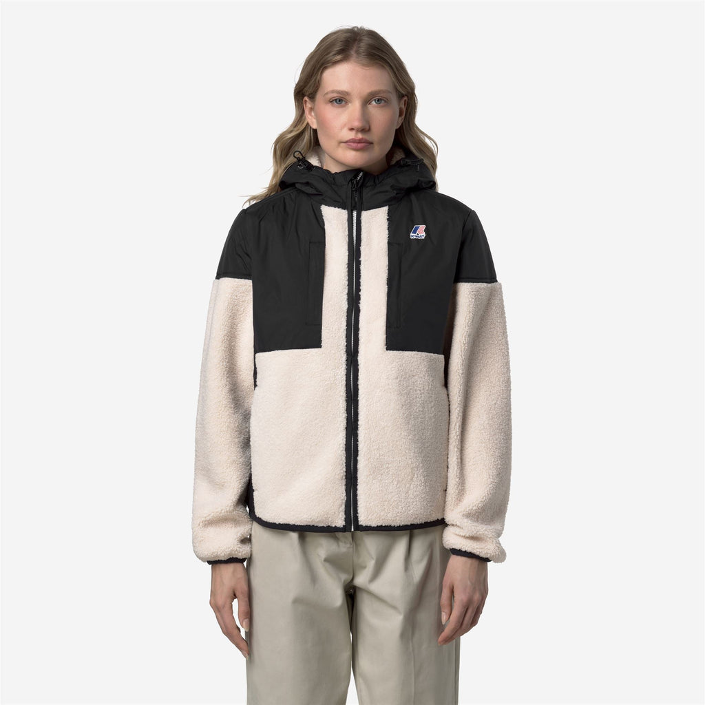 SAMSON 4.0 ORSETTO - Fleece - Hoodie Full Zip - Unisex - BLACK PURE-ECRU