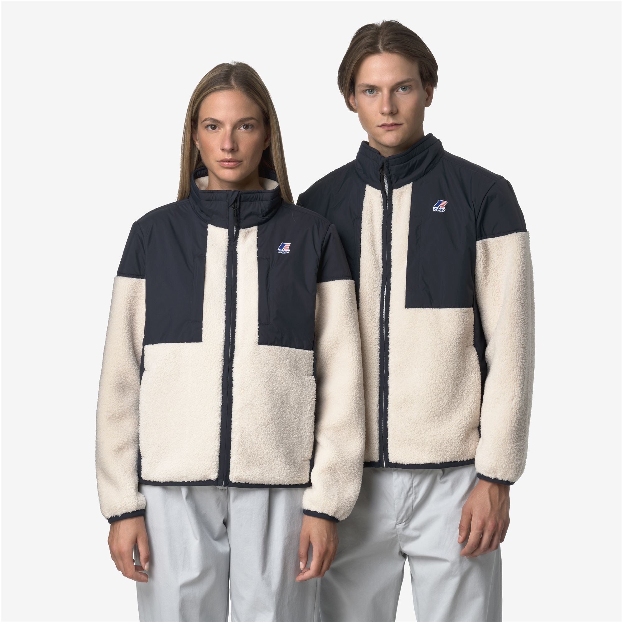 SIXTE 4.0 ORSETTO - Fleece - Jacket - Unisex - BLUE DEPTH-ECRU