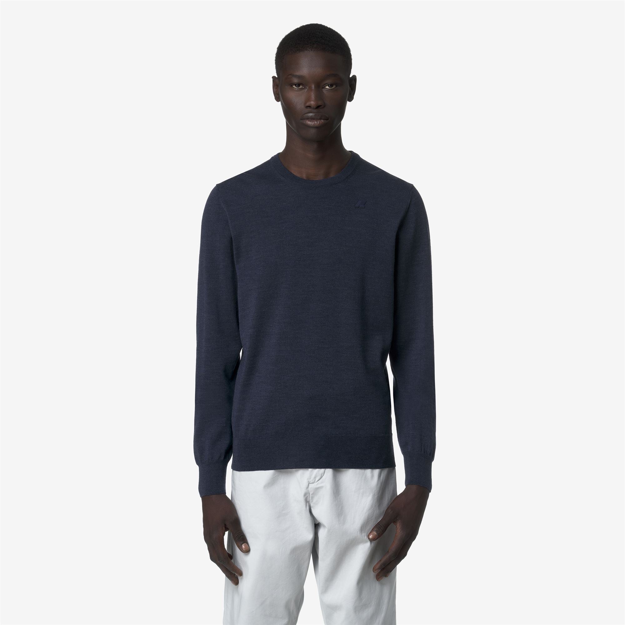 SEBASTIEN MERINO - KNITWEAR - Pull Over - Man - BLUE FADED MEL