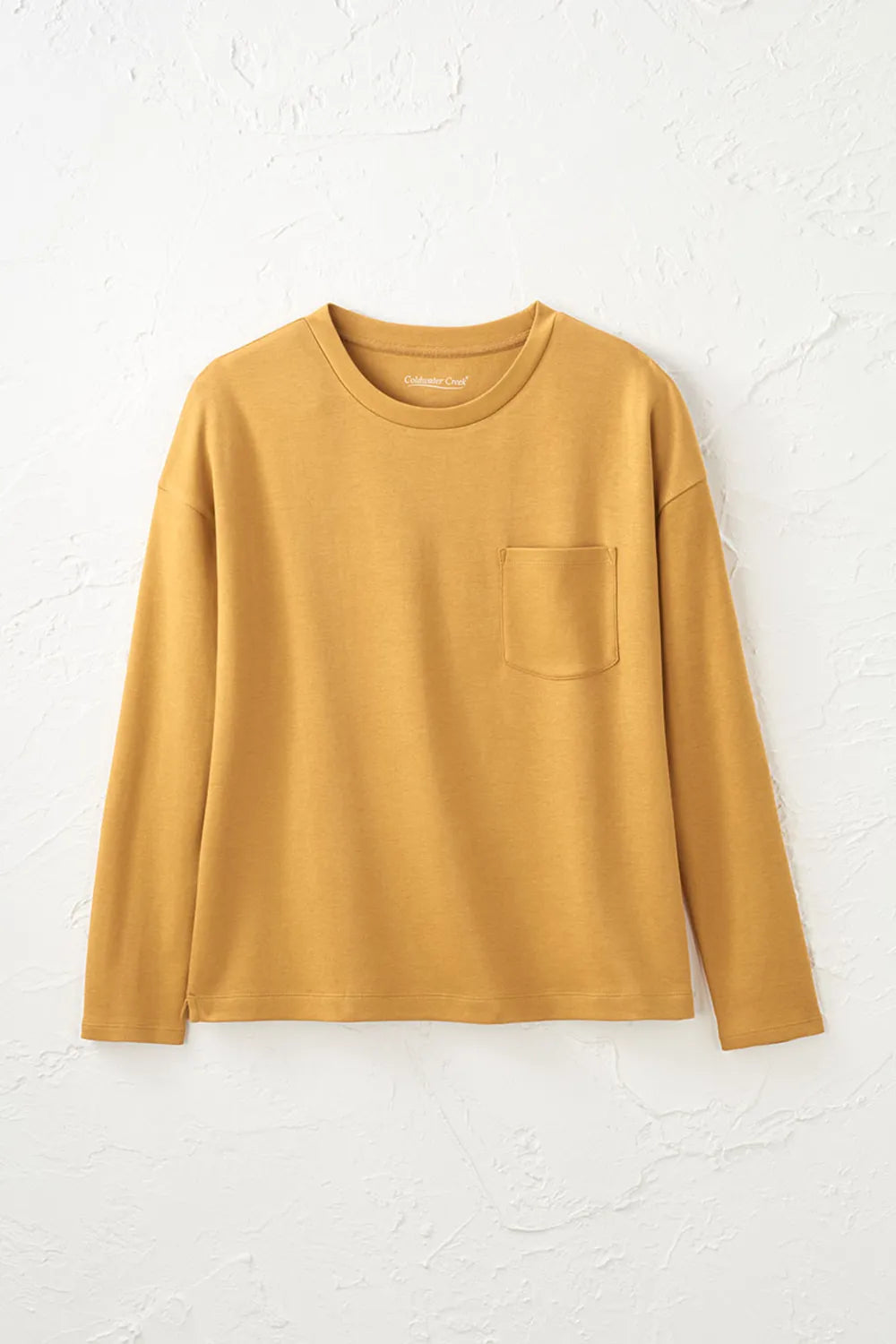#BestCottonTM Long Sleeve Boxy Pocket Tee