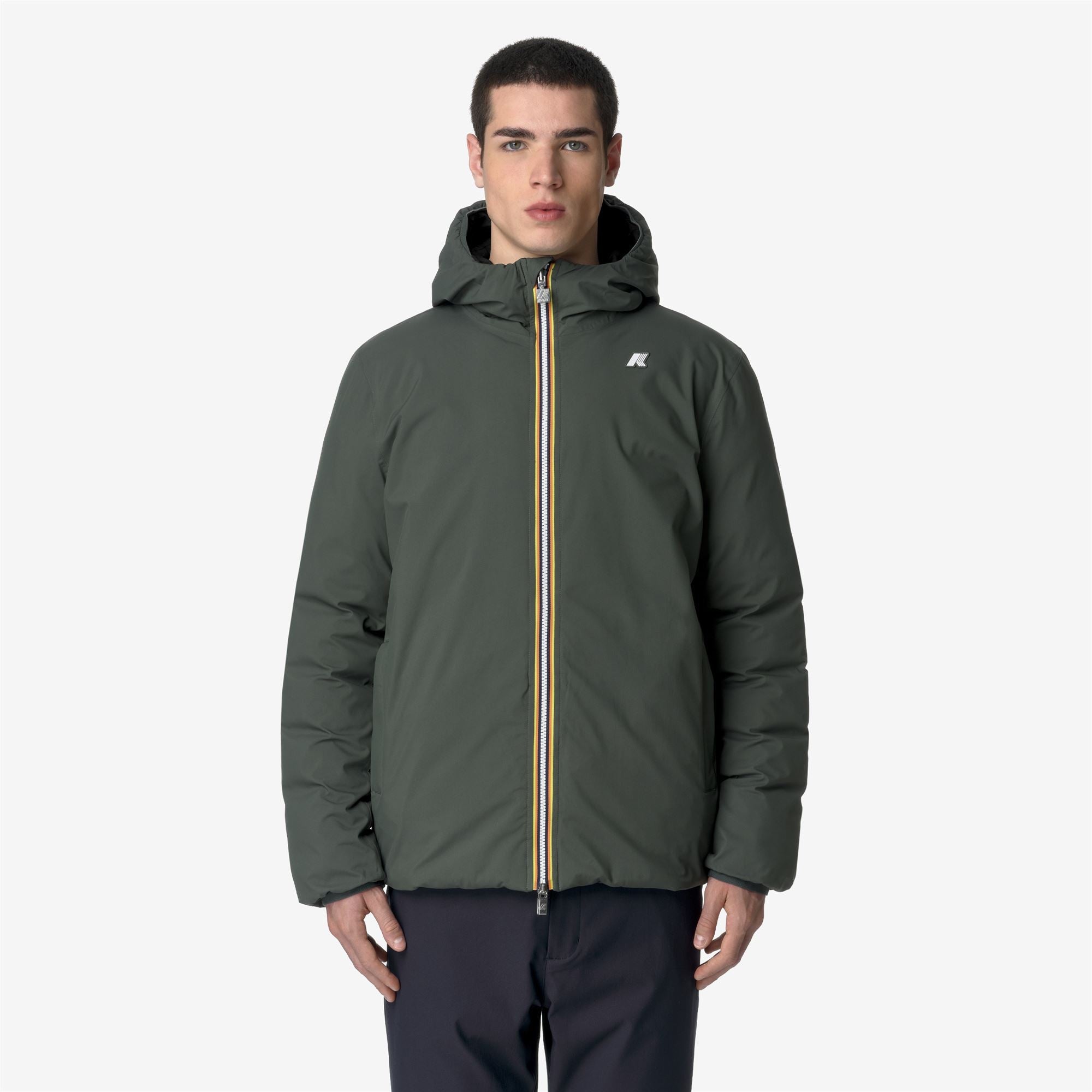 JACK ST THERMO REVERSIBLE - Jackets - Short - Man - GREEN BLACKISH-BLACK PURE