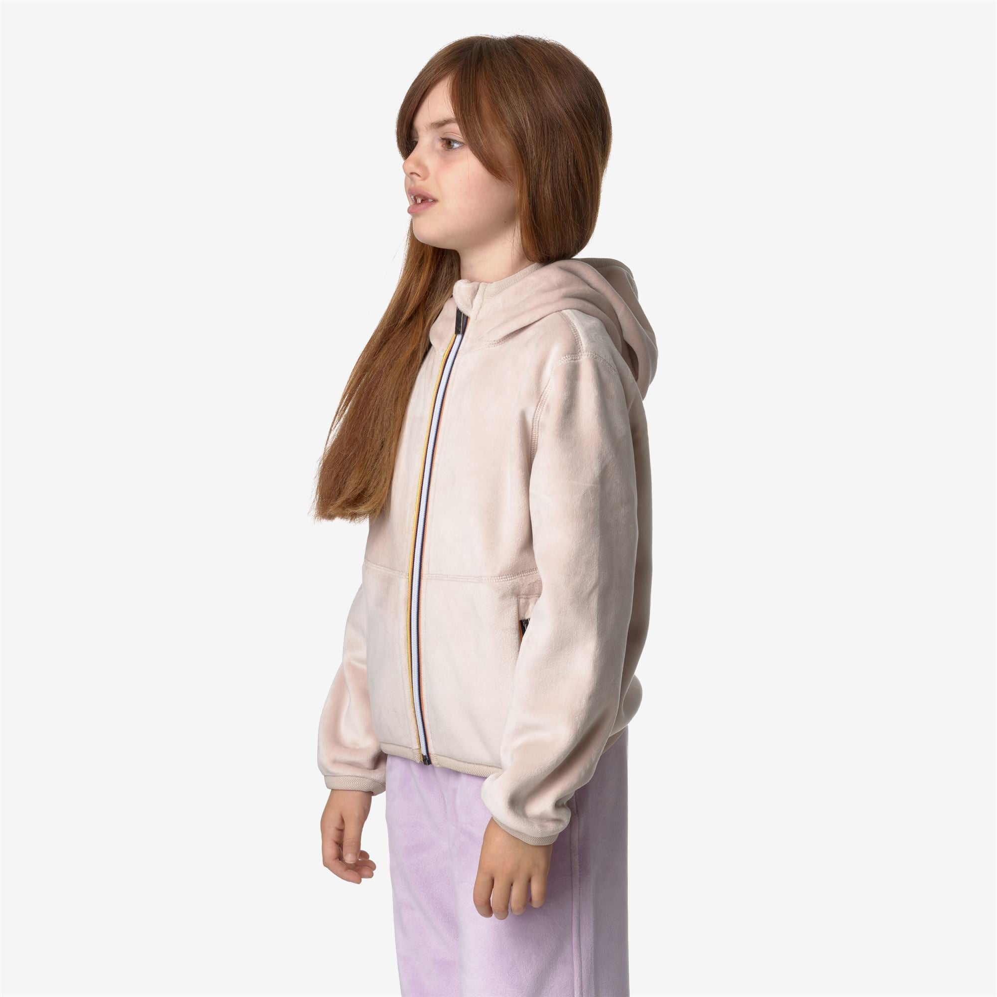 P. LILY VELOUR POLAR REVERSIBLE - Fleece - Jacket - Girl - PINK TINT-PINK TINT