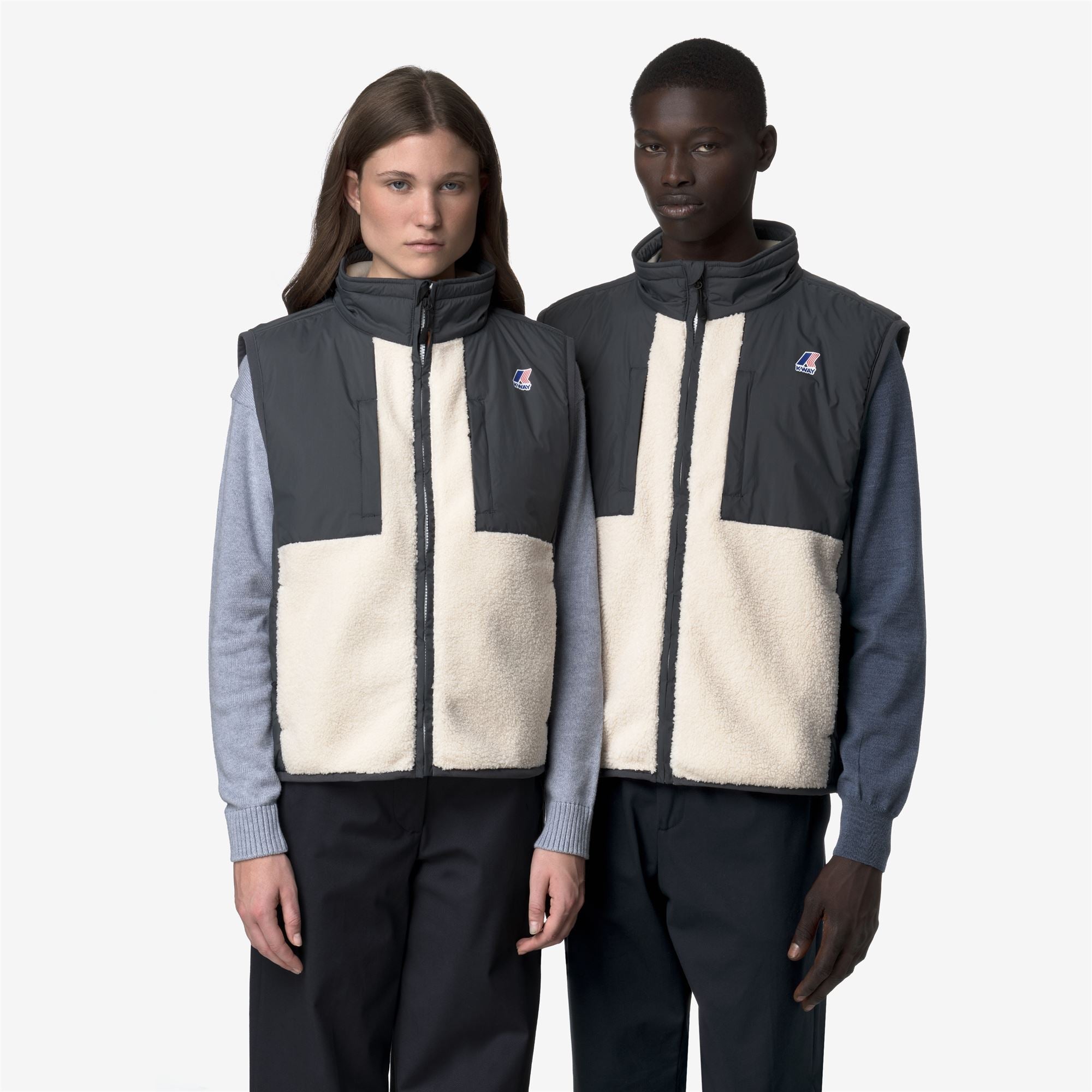 VITAL 4.0 ORSETTO - Fleece - Vest - Unisex - GREY SHADOW DK-ECRU