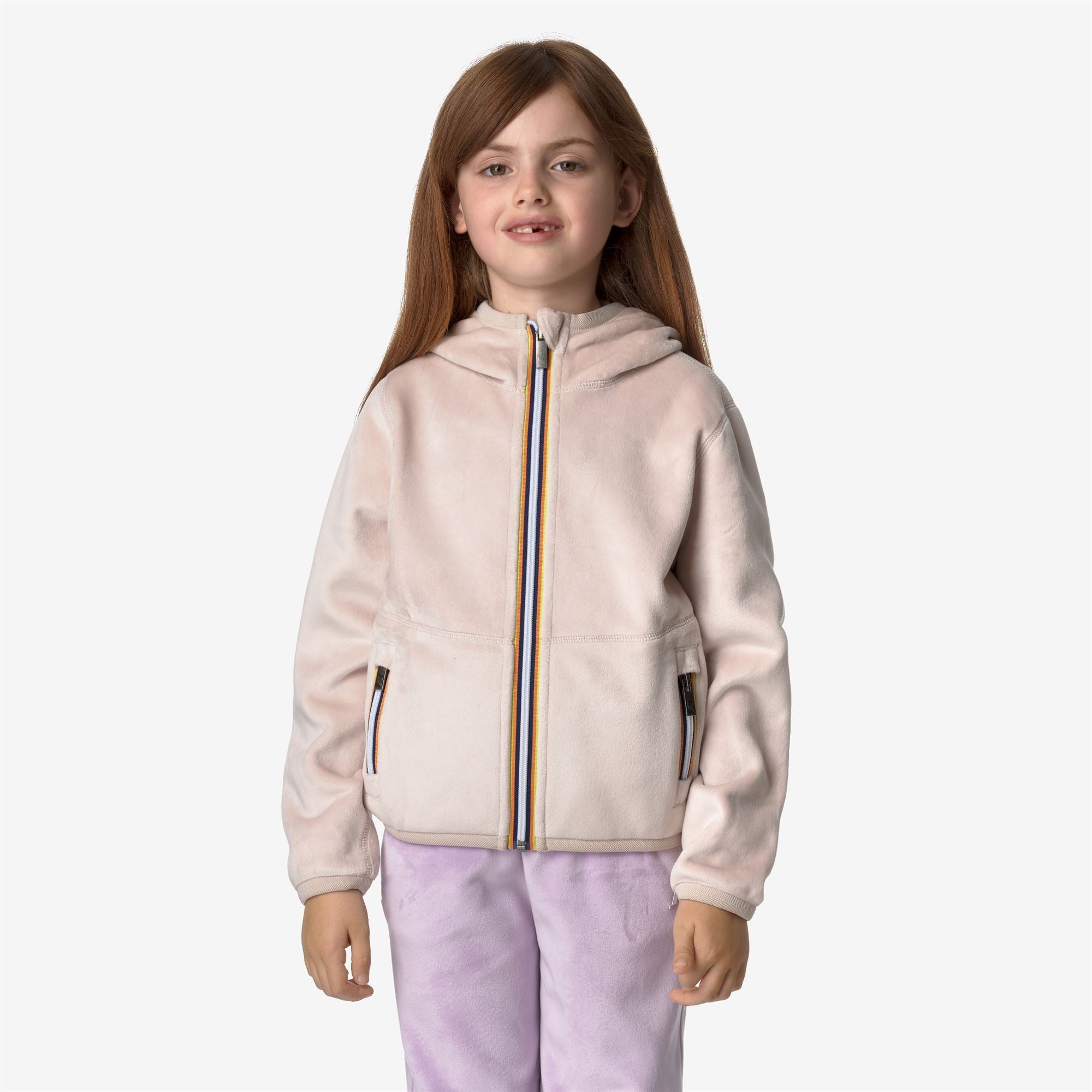 P. LILY VELOUR POLAR REVERSIBLE - Fleece - Jacket - Girl - PINK TINT-PINK TINT