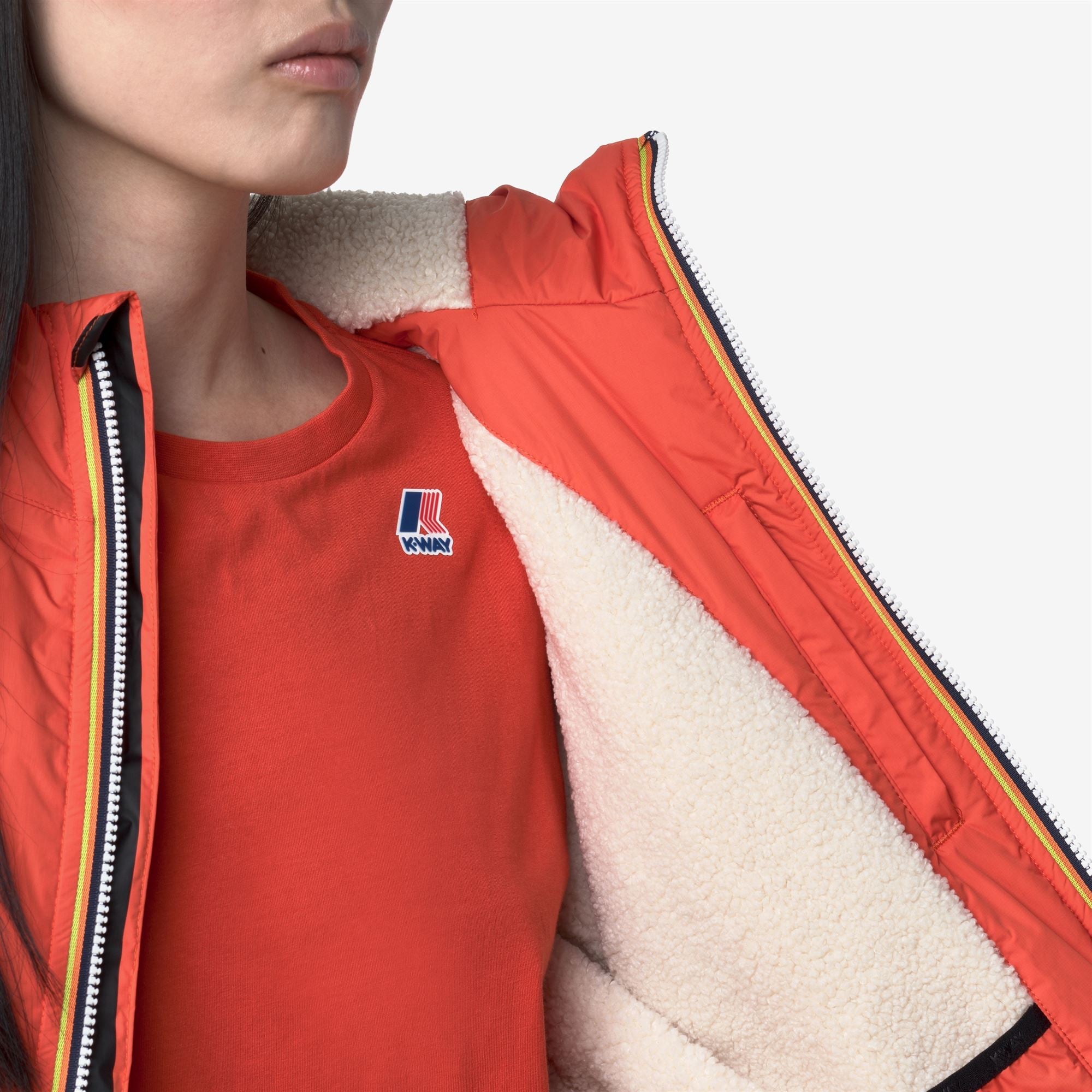 LE VRAI 4.0 ALBINE ORSETTO - Jackets - Short - Woman - ORANGE FIESTA