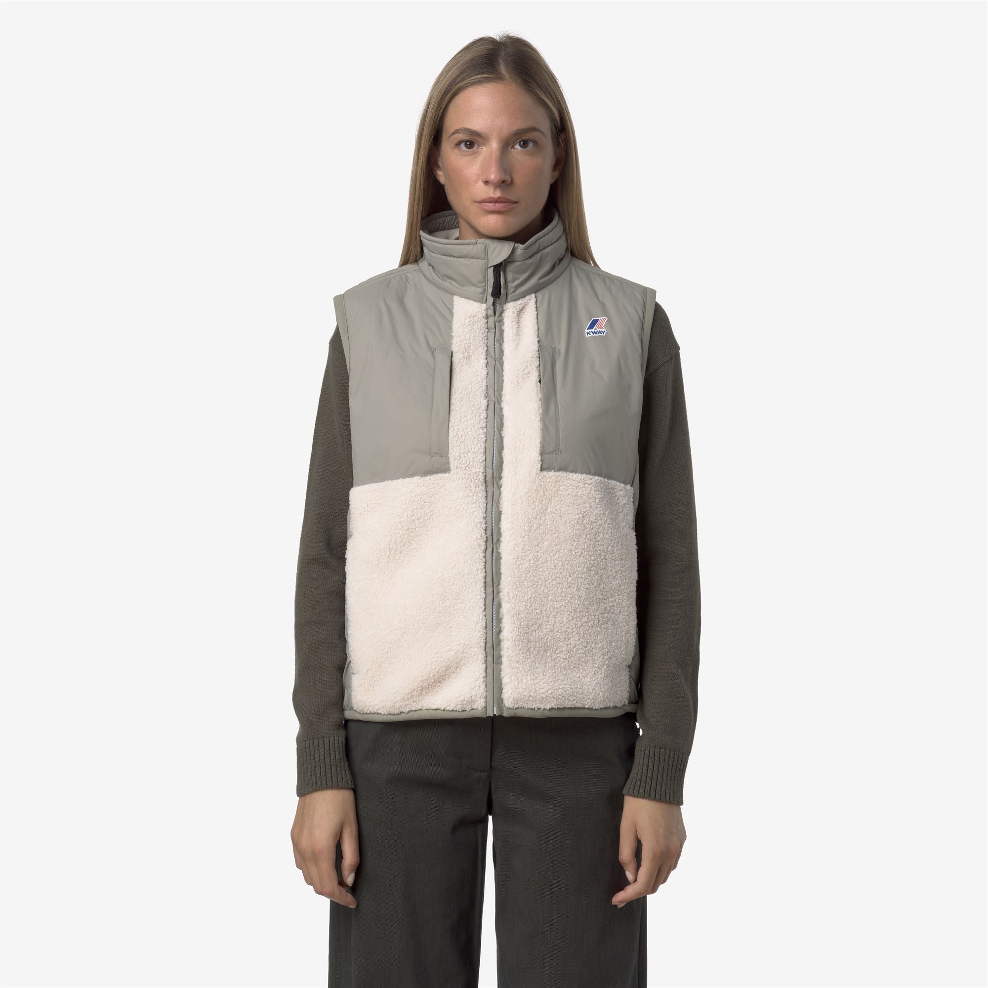 VITAL 4.0 ORSETTO - Fleece - Vest - Unisex - GREEN OAK-ECRU