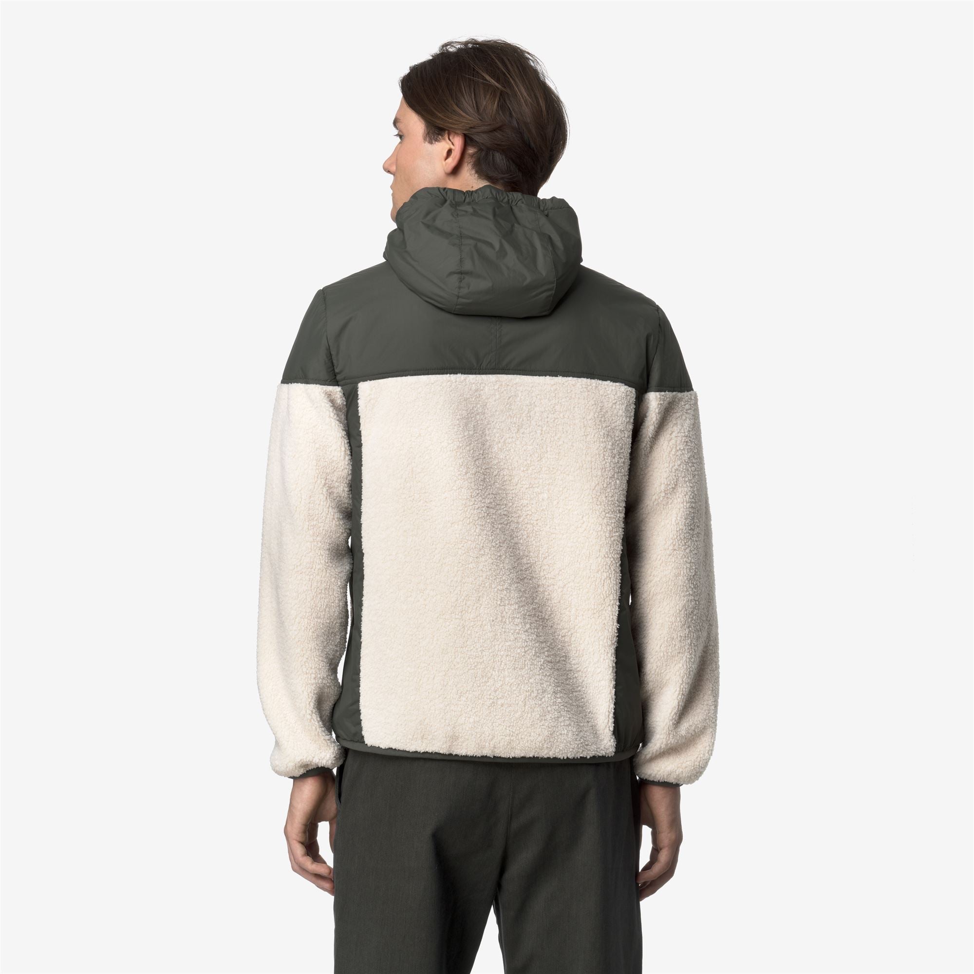SAMSON 4.0 ORSETTO - Fleece - Hoodie Full Zip - Unisex - GREEN BLACKISH--ECRU