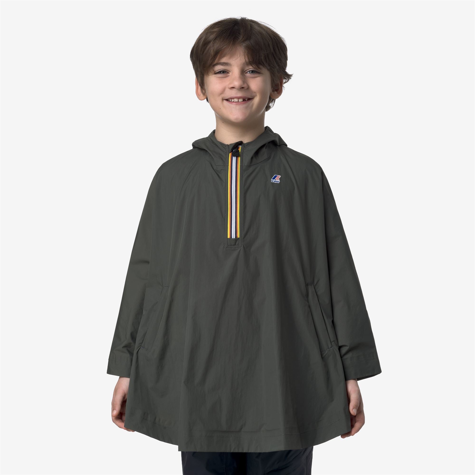 P. LE VRAI 4.0 MORGAN - Jackets - PONCHO - Kid unisex - GREEN BLACKISH