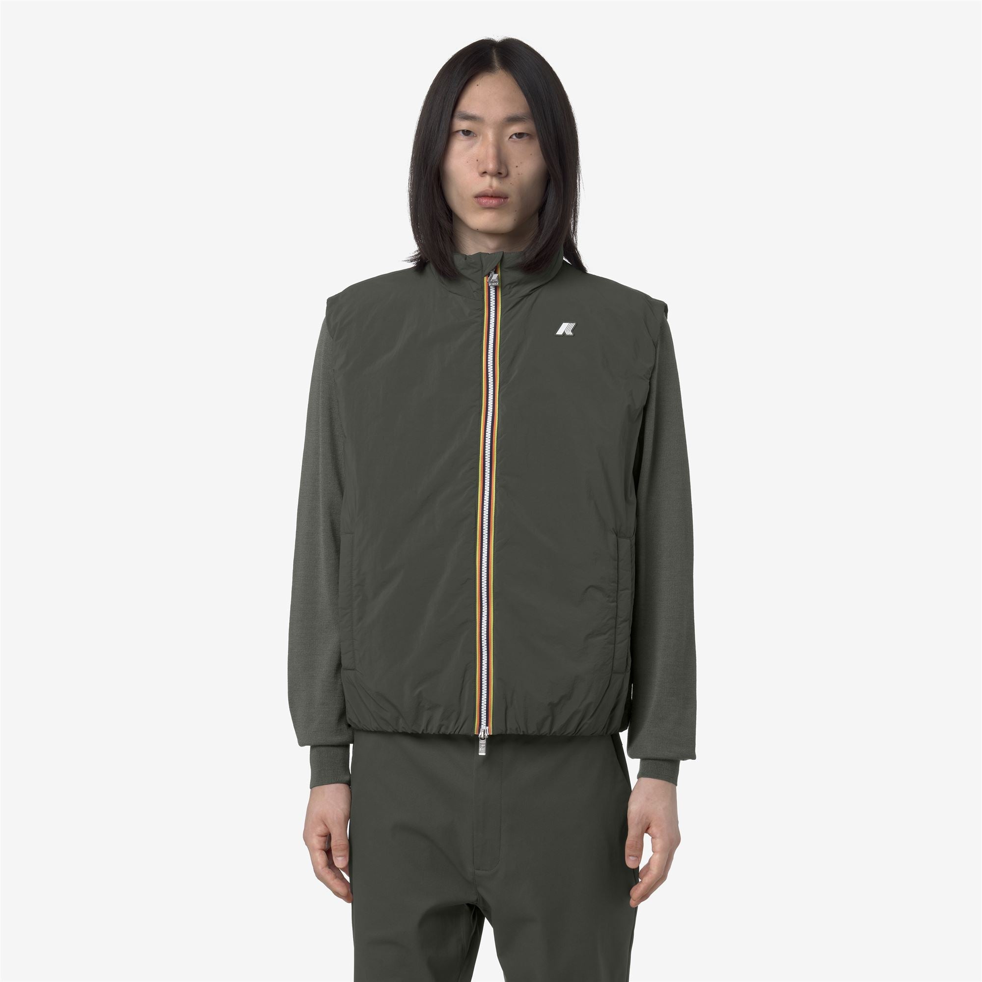 VALEN PLAIN WARM - Jackets - Vest - Man - GREEN BLACKISH
