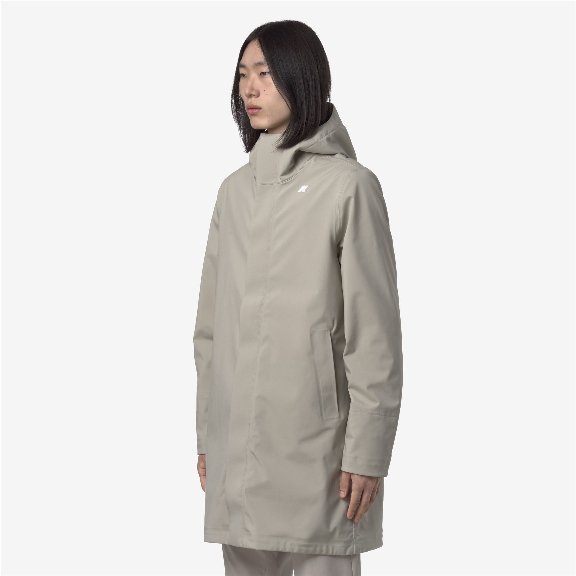 THOMAS BONDED - Jackets - Long - Man - BEIGE CASHMERE-BLUE DEPTH