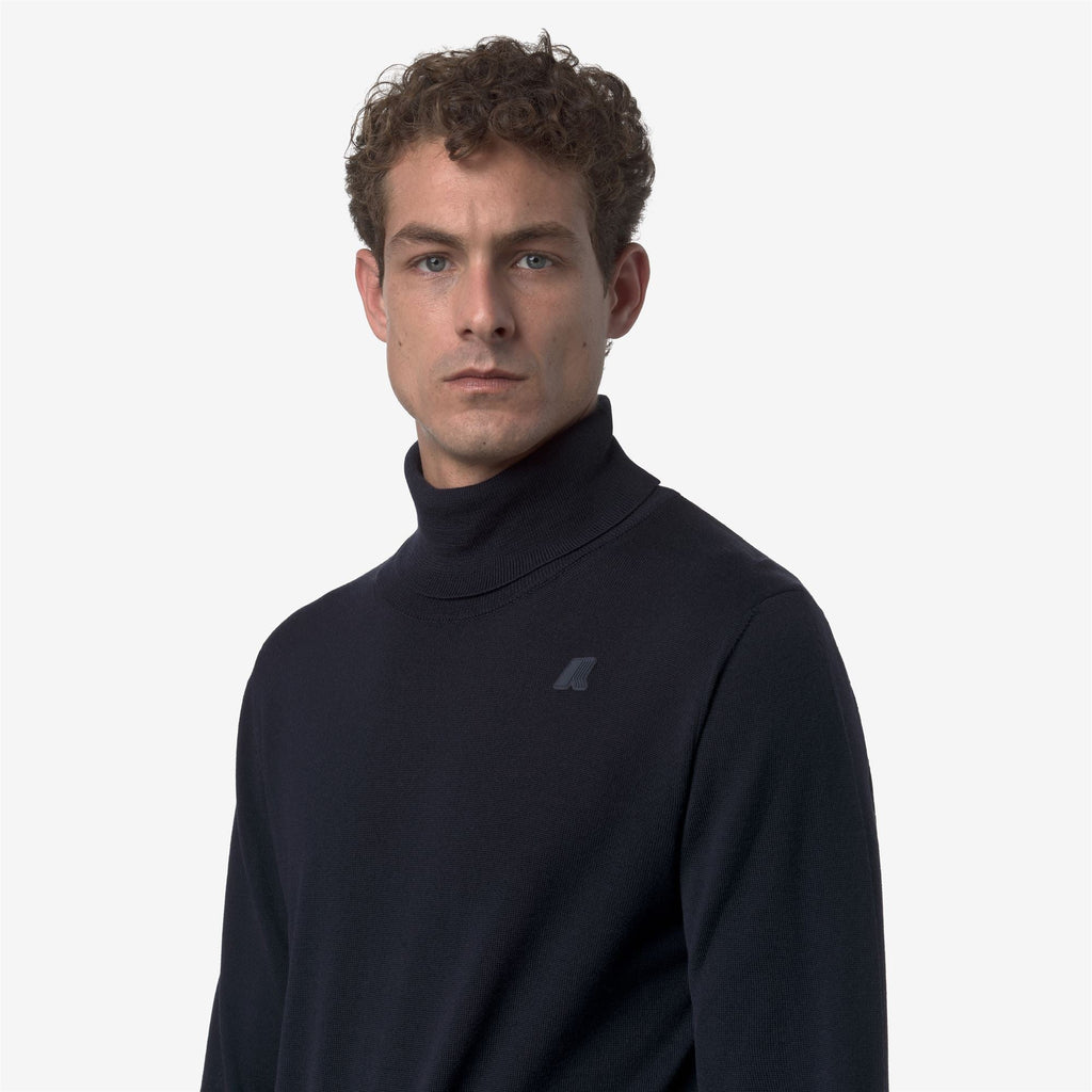 HENRY MERINO - KNITWEAR - Pull Over - Man - BLUE DEPTH