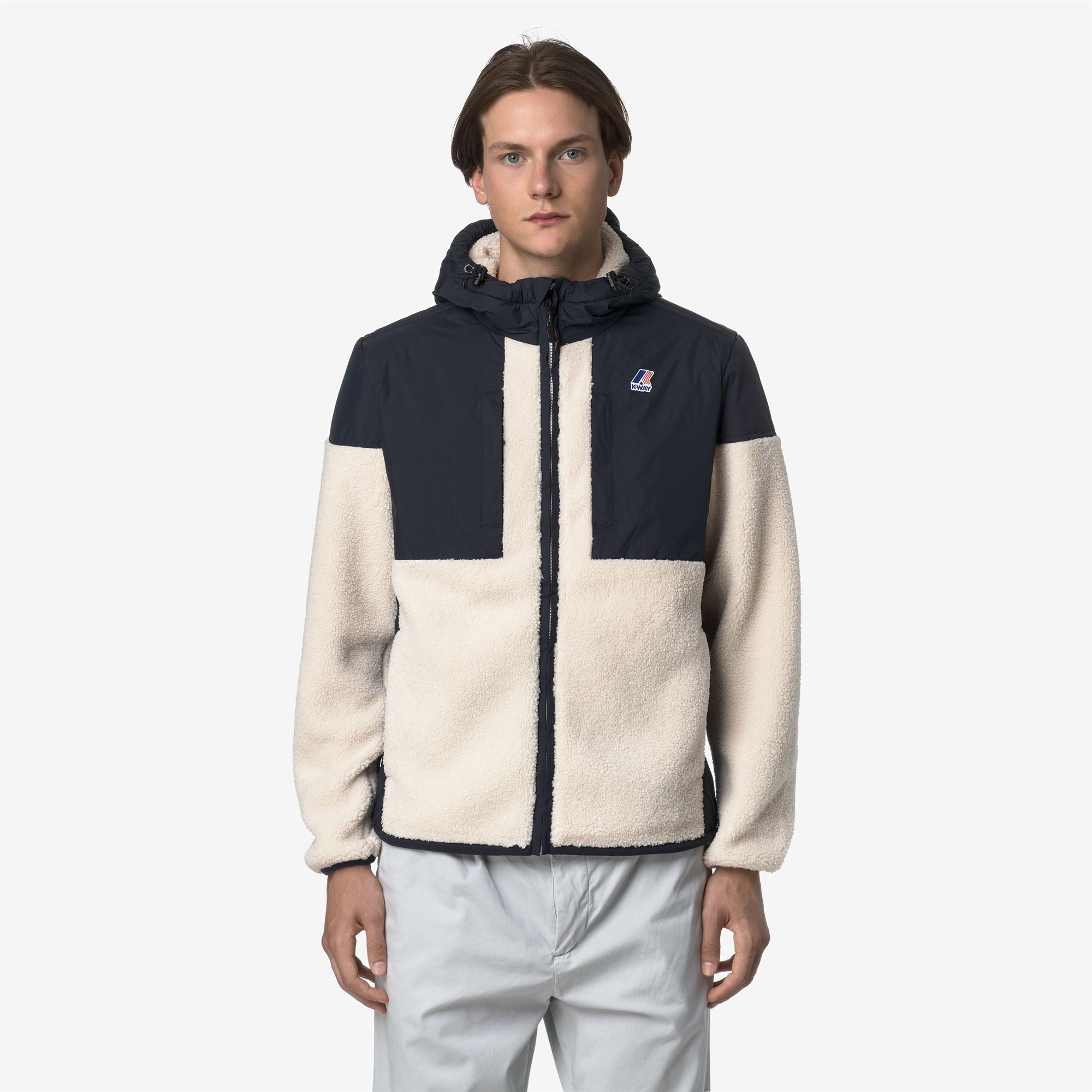 SAMSON 4.0 ORSETTO - Fleece - Hoodie Full Zip - Unisex - BLUE DEPTH-ECRU