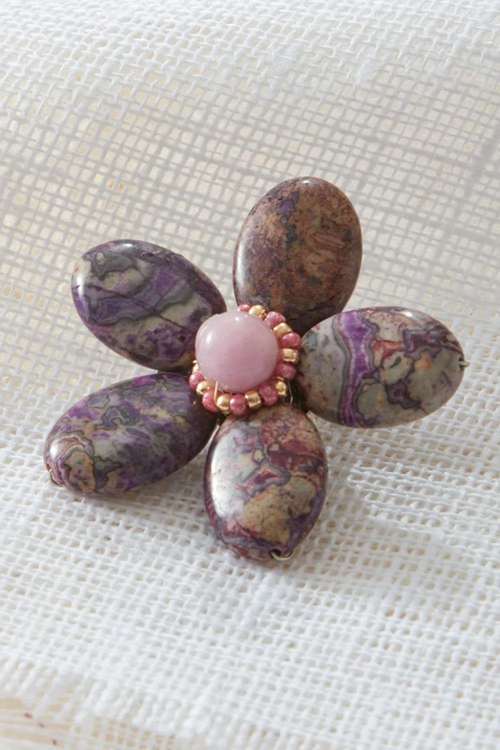 Beaded Flower Pin