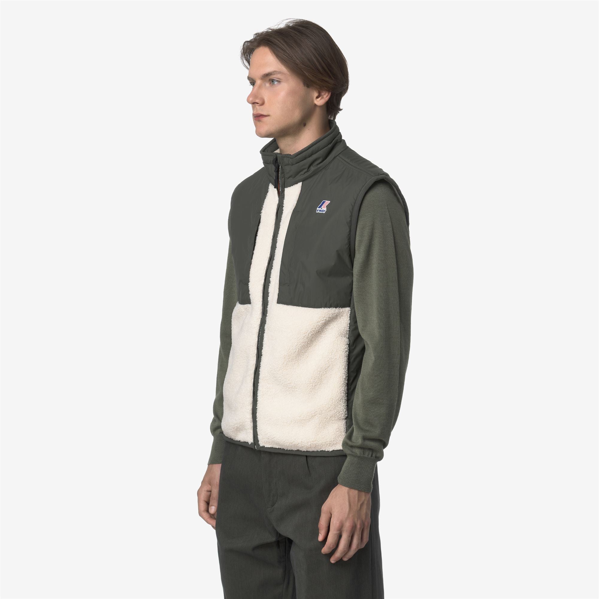 VITAL 4.0 ORSETTO - Fleece - Vest - Unisex - GREEN BLACKISH--ECRU
