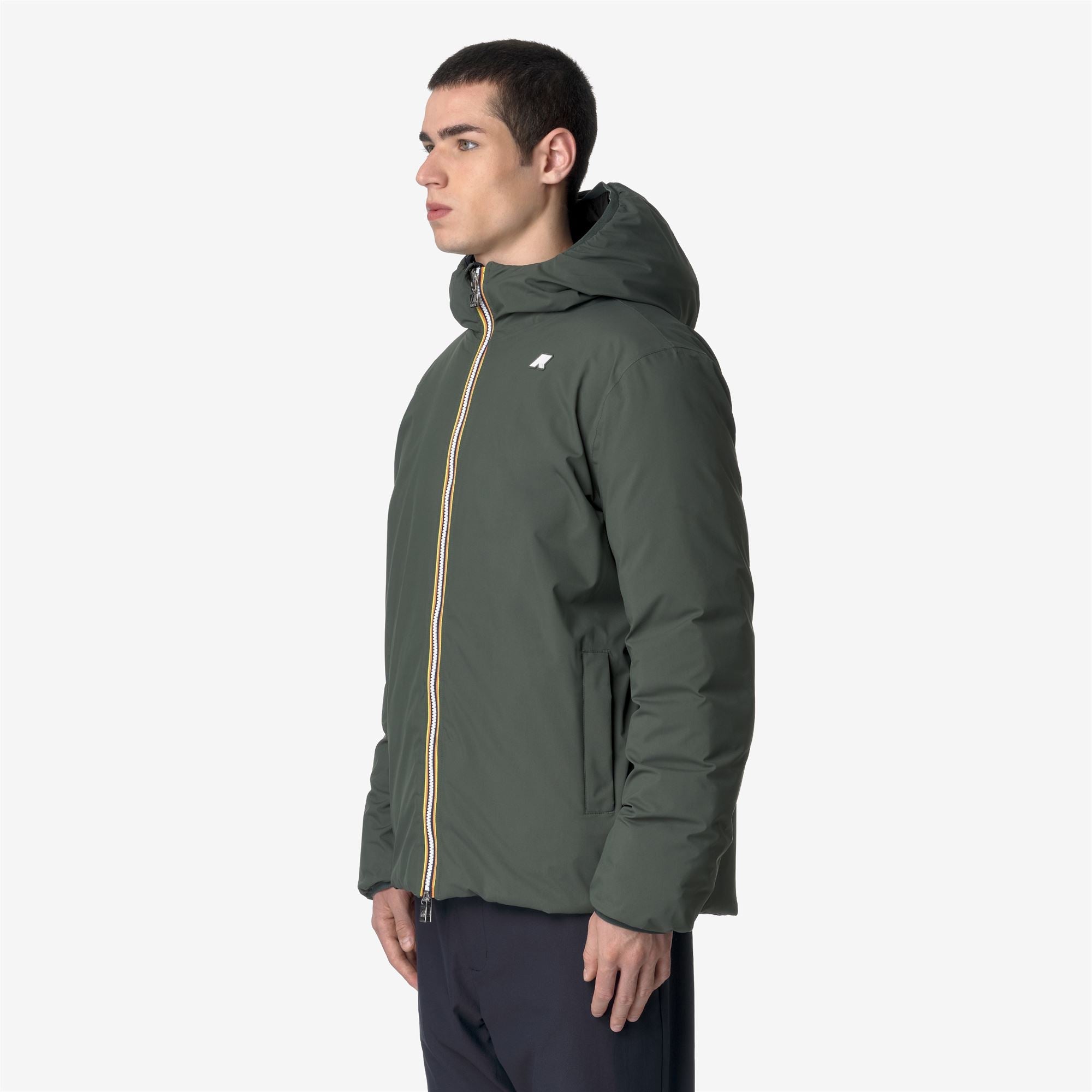 JACK ST THERMO REVERSIBLE - Jackets - Short - Man - GREEN BLACKISH-BLACK PURE