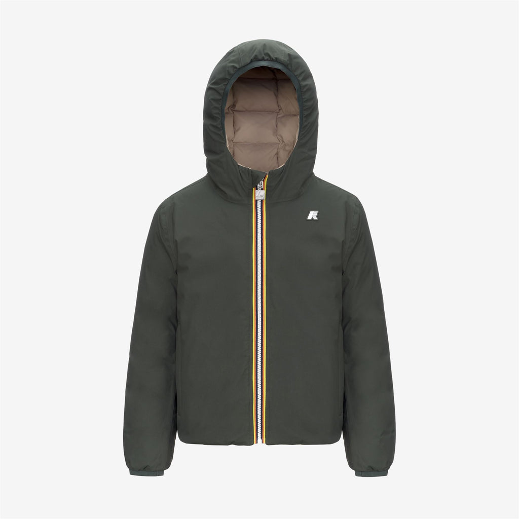 P. JACK ST THERMO REVERSIBLE - Jackets - Short - Boy - GREEN B-BEIGE G