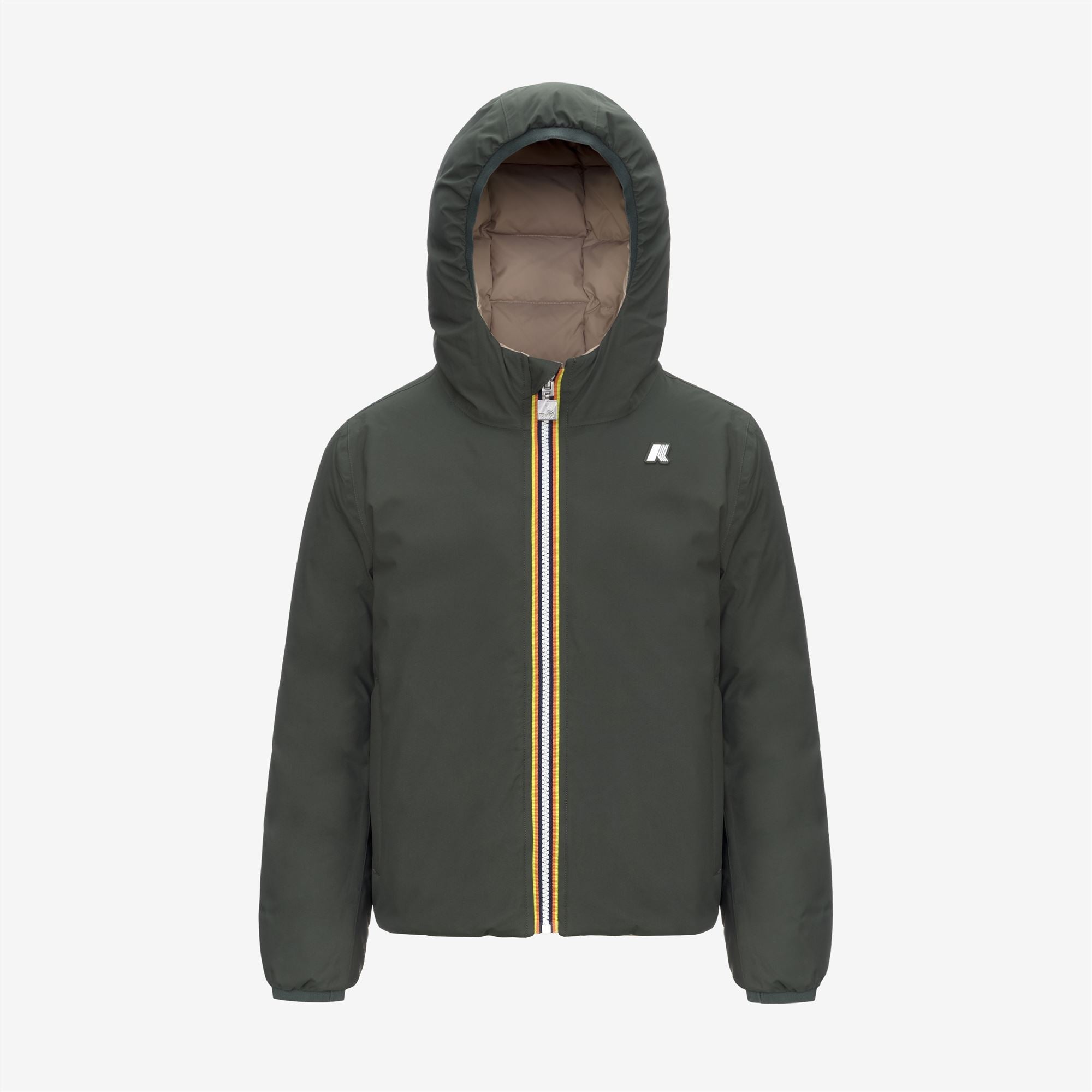 P. JACK ST THERMO REVERSIBLE - Jackets - Short - Boy - GREEN B-BEIGE G