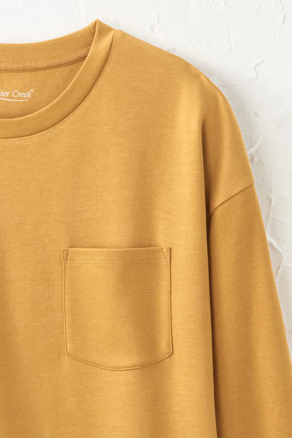 #BestCottonTM Long Sleeve Boxy Pocket Tee