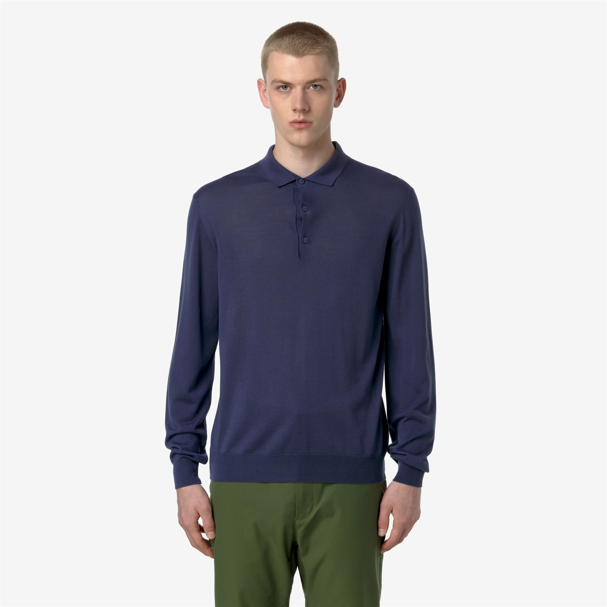 REY WOOL MERINO BLEND - KNITWEAR - Pull Over - Man - BLUE INDIGO