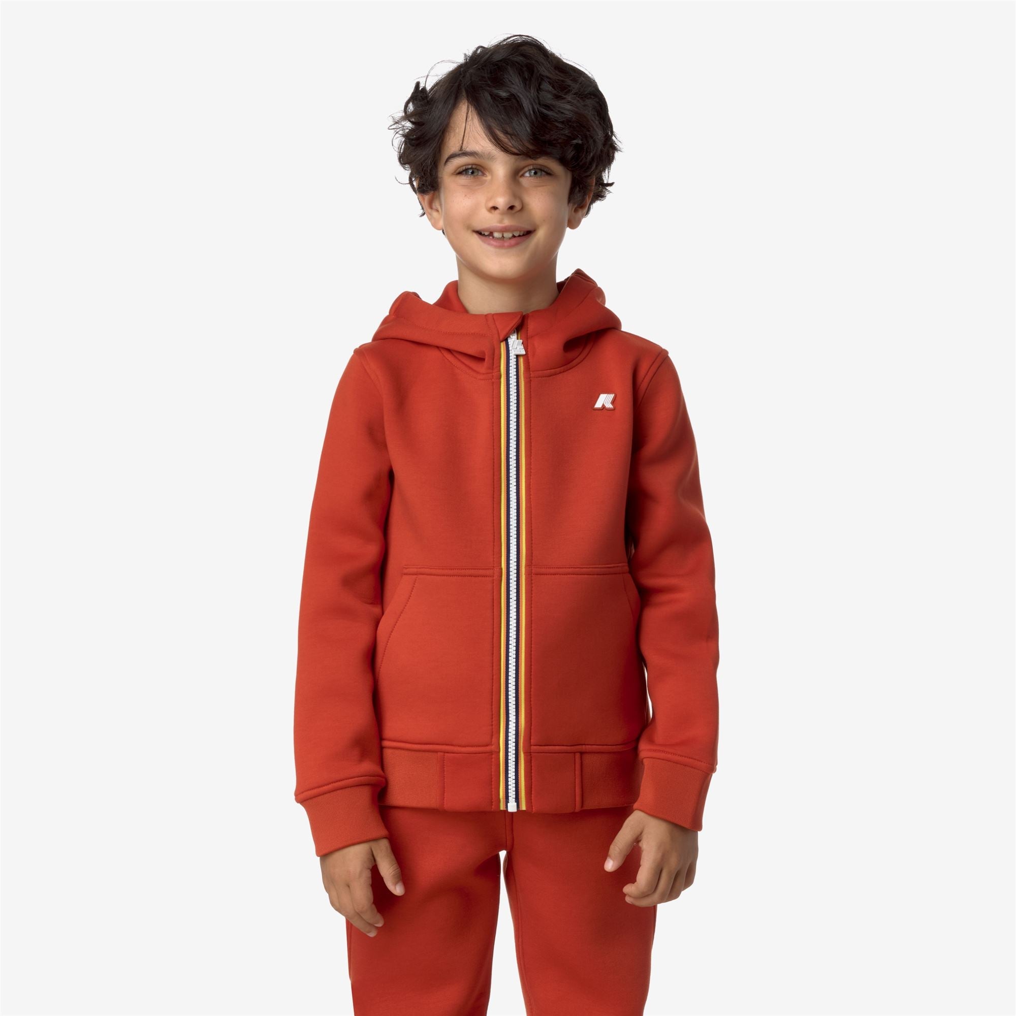 P. BERENGER SPACER - Fleece - Jacket - Boy - RED POMPEIAN