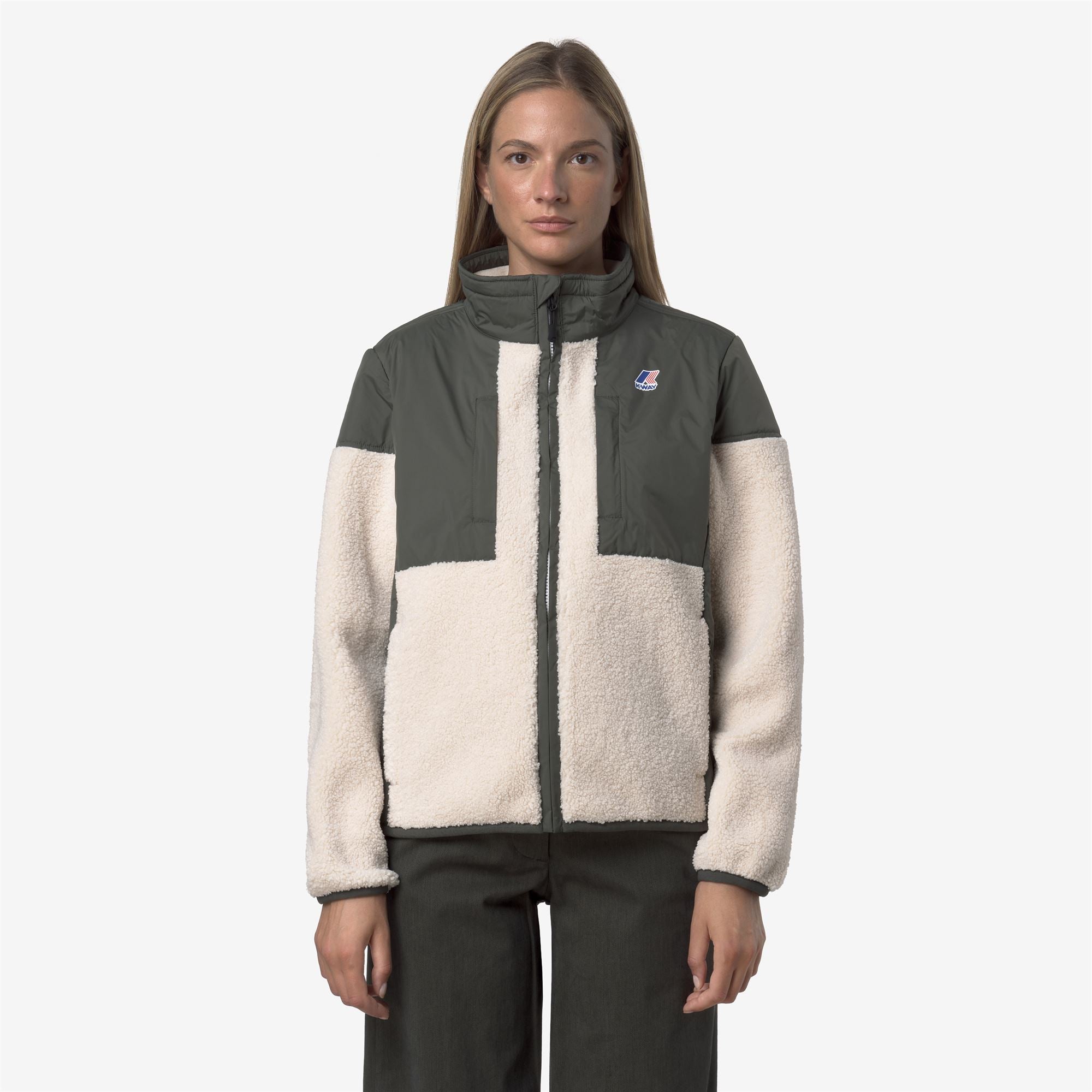 SIXTE 4.0 ORSETTO - Fleece - Jacket - Unisex - GREEN BLACKISH--ECRU