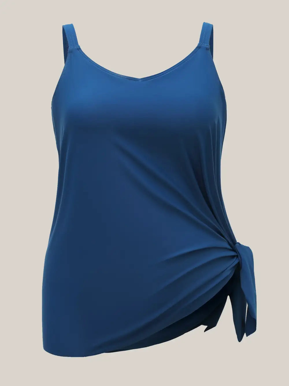Asymmetrical Hem Side-Tie Swim Top