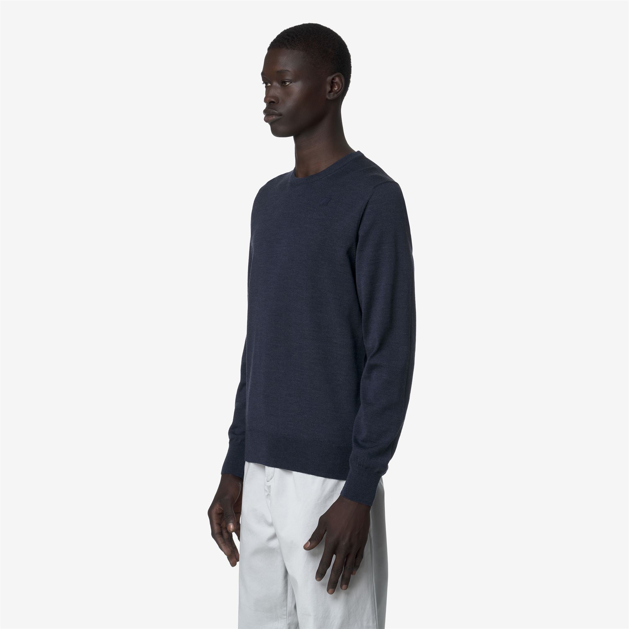 SEBASTIEN MERINO - KNITWEAR - Pull Over - Man - BLUE FADED MEL