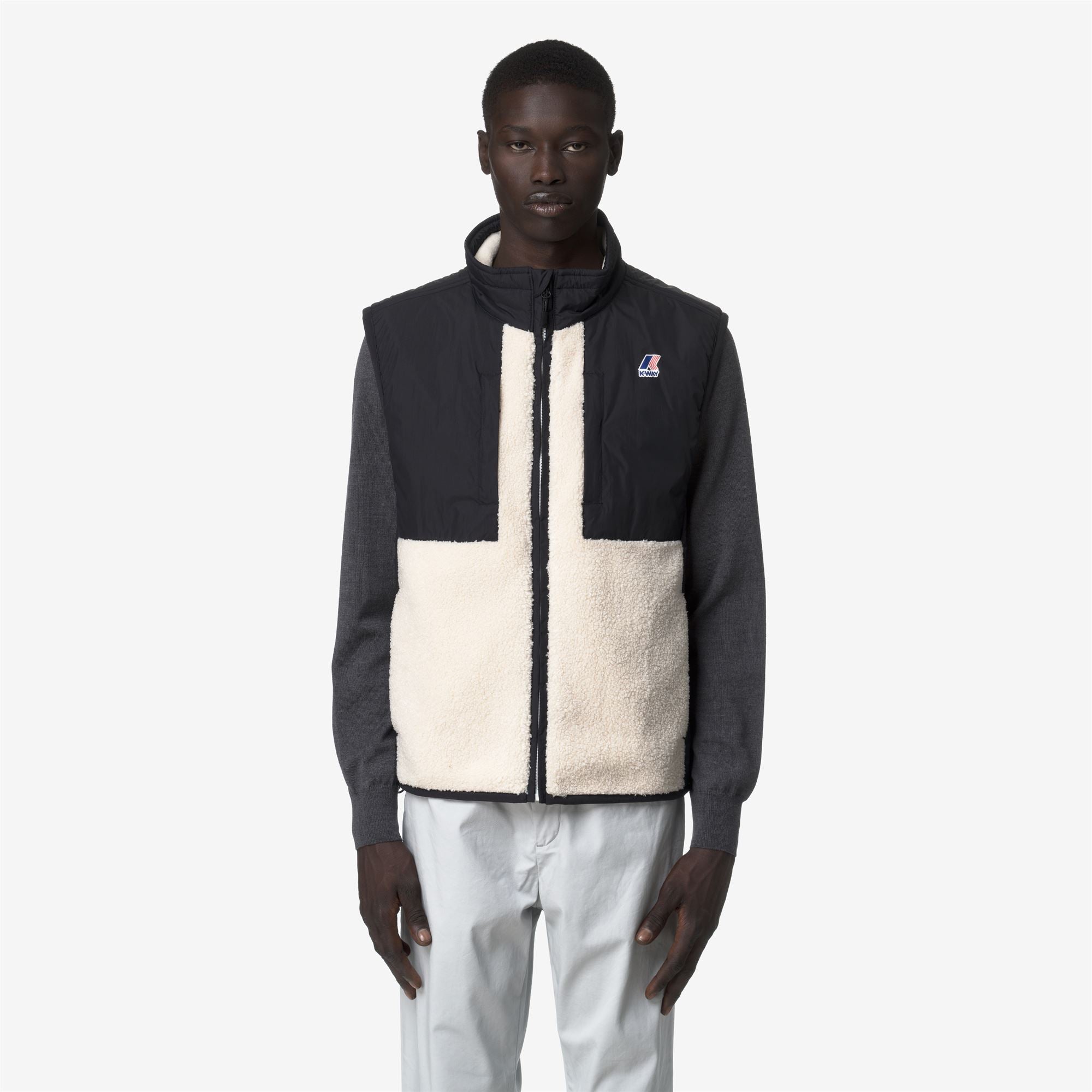 VITAL 4.0 ORSETTO - Fleece - Vest - Unisex - BLACK PURE-ECRU