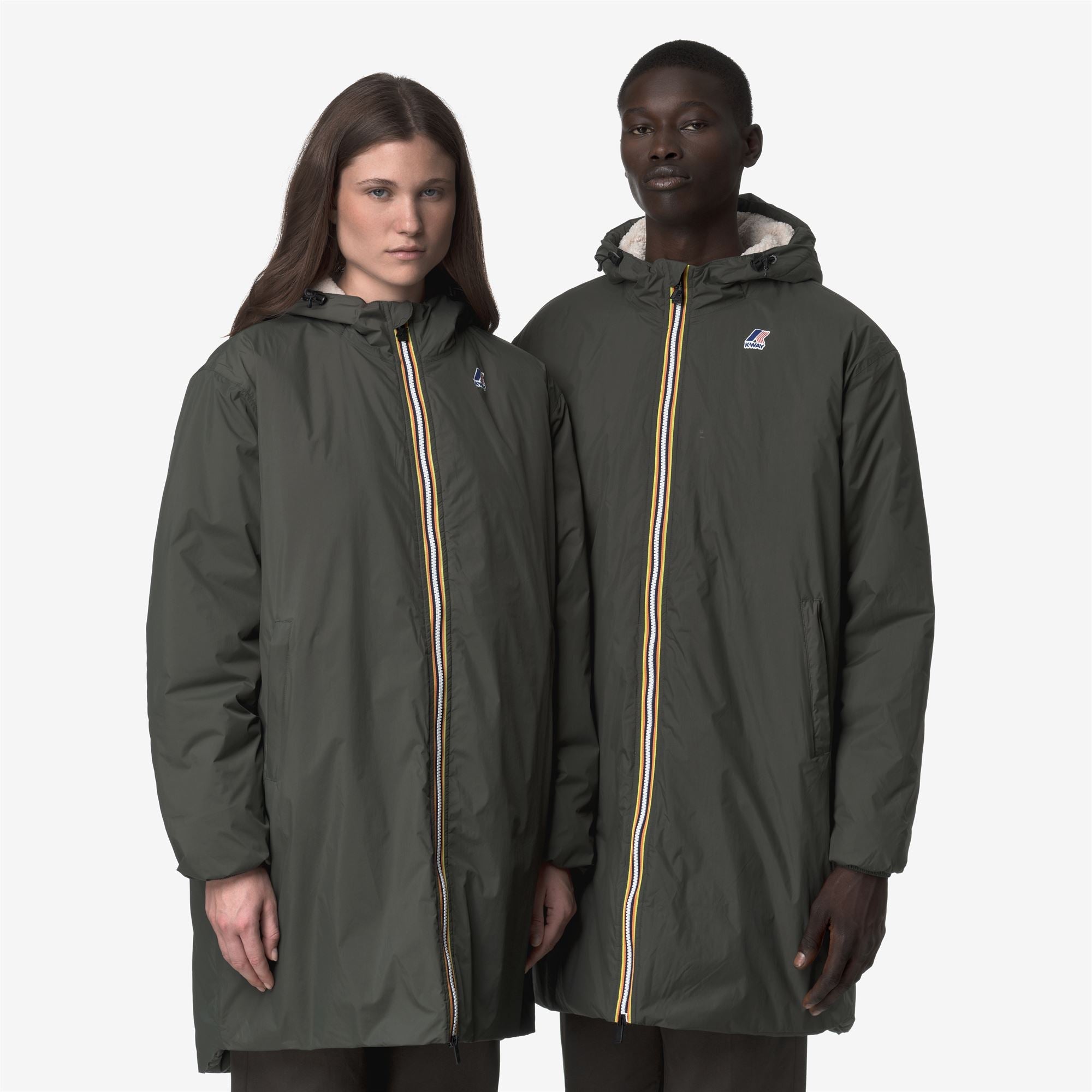 LE VRAI 4.0 EIFFEL EAST ORSETTO - Jackets - 3/4 LENGTH - Unisex - GREEN BLACKISH