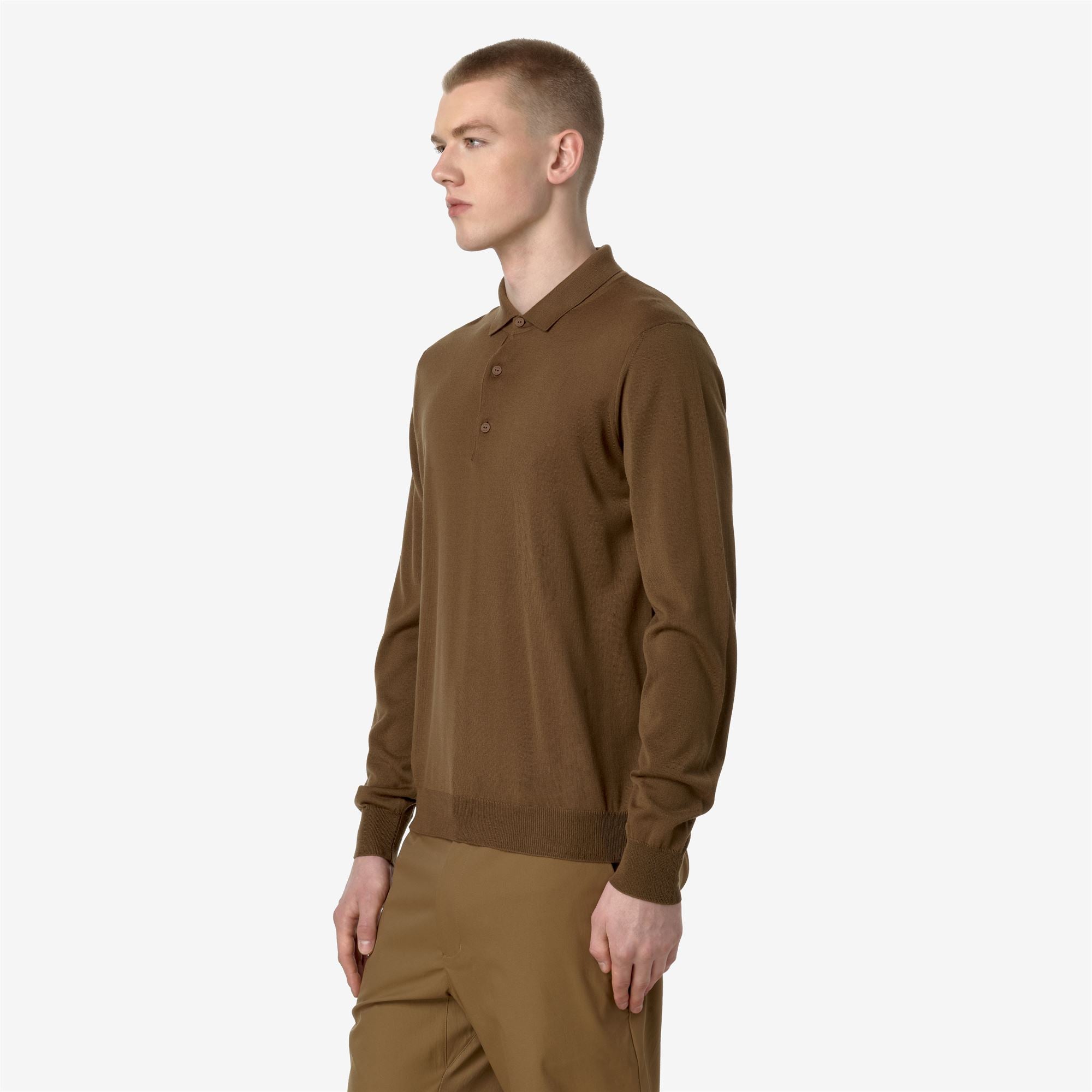 REY WOOL MERINO BLEND - KNITWEAR - Pull Over - Man - BROWN TOFFEE