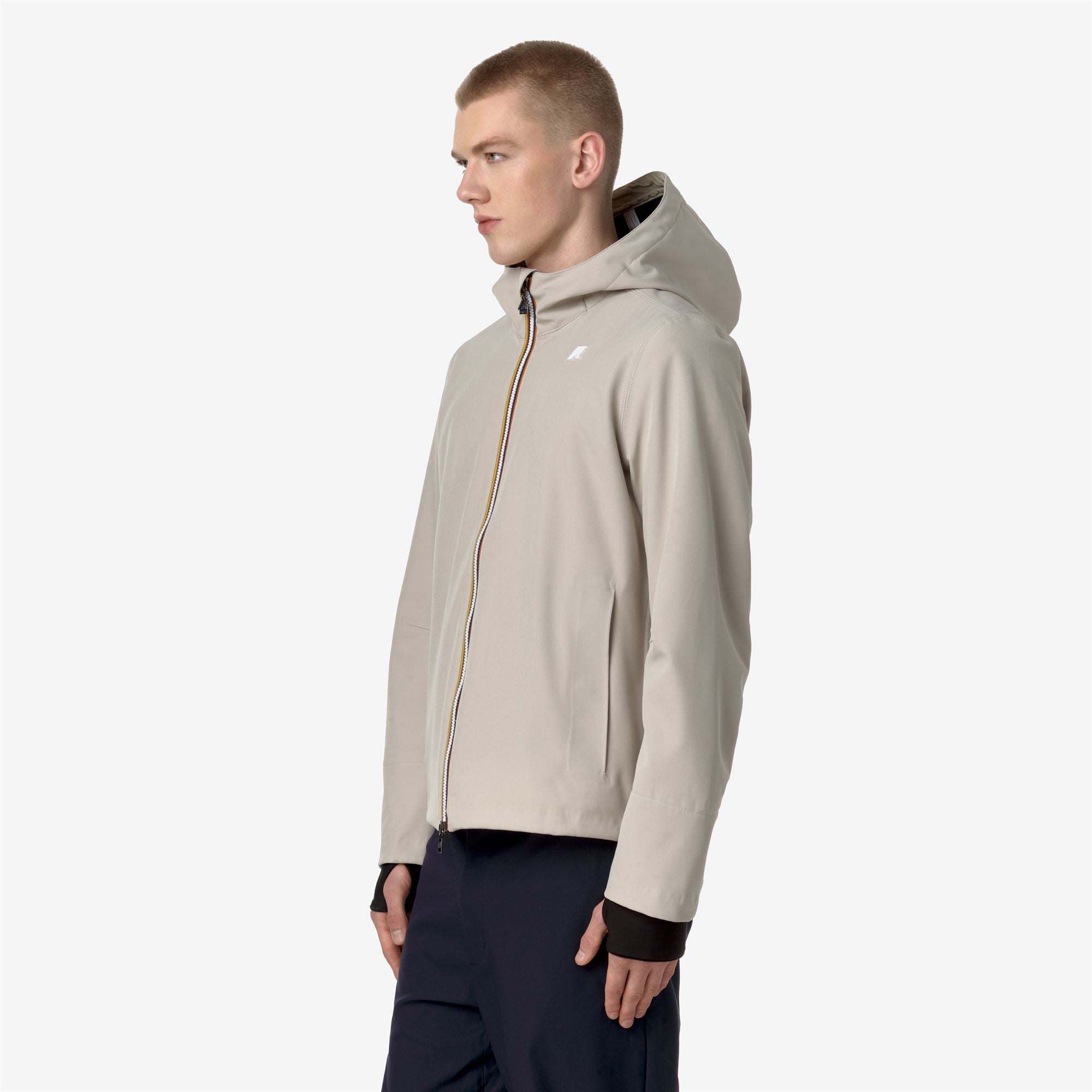 JACKO BONDED - Jackets - Short - Man - BEIGE G-BLUE D