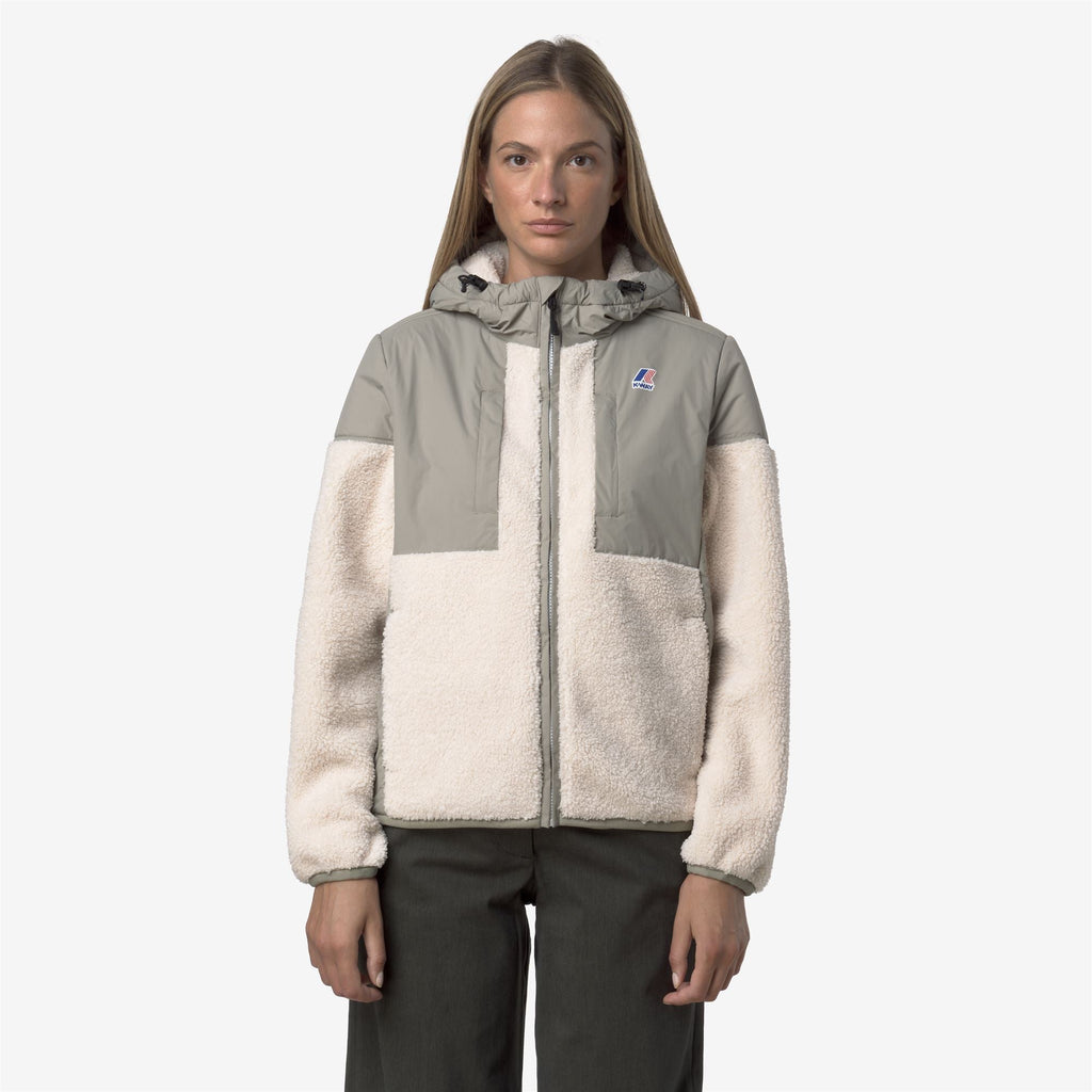 SAMSON 4.0 ORSETTO - Fleece - Hoodie Full Zip - Unisex - GREEN OAK-ECRU