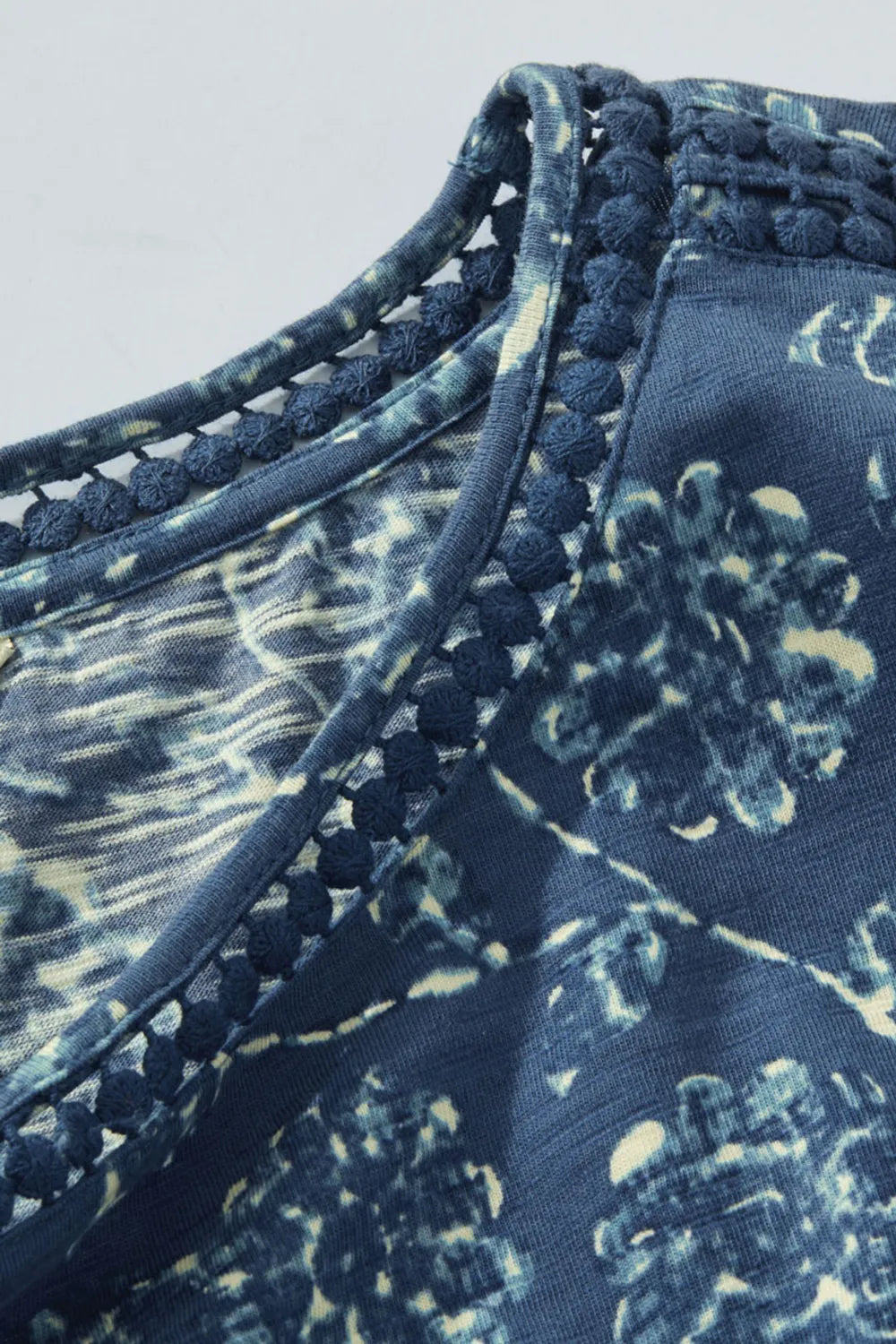 Batik Open-Trim Top